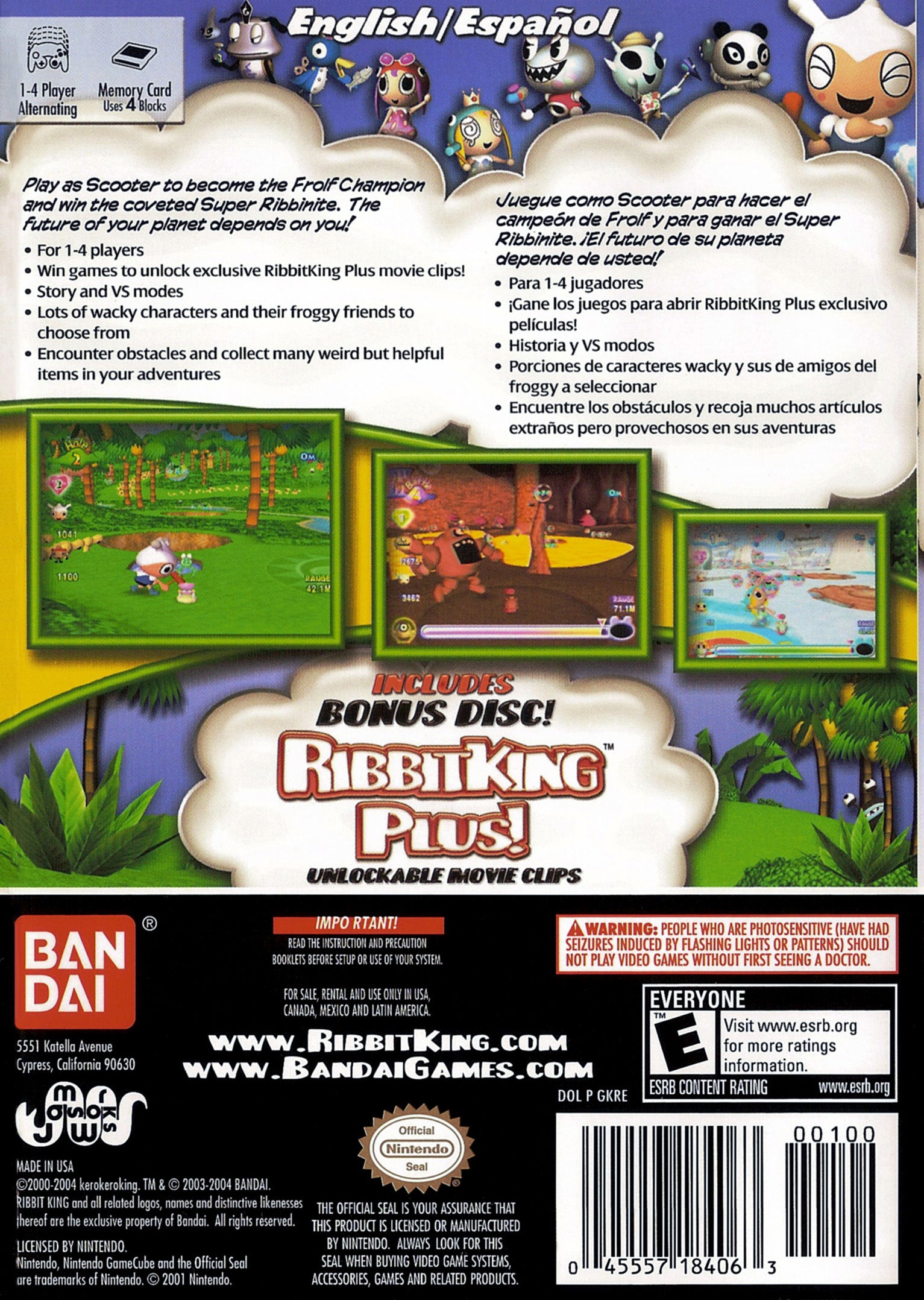 Ribbit King [2 Discs] GameCube - Video Game - Used - CaveGamers - Image 2