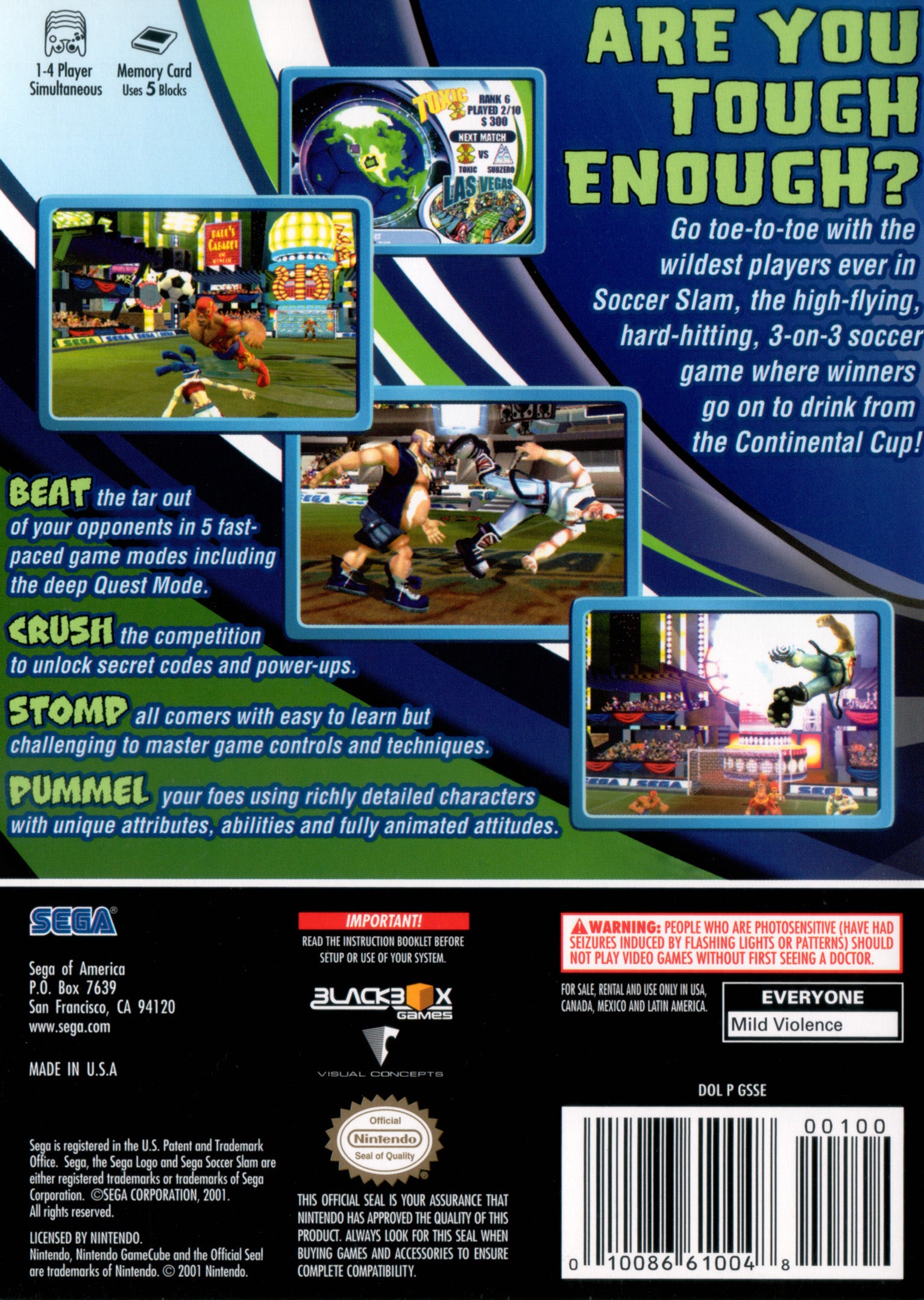 Sega Soccer Slam GameCube - Video Game - Used - CaveGamers - Image 2