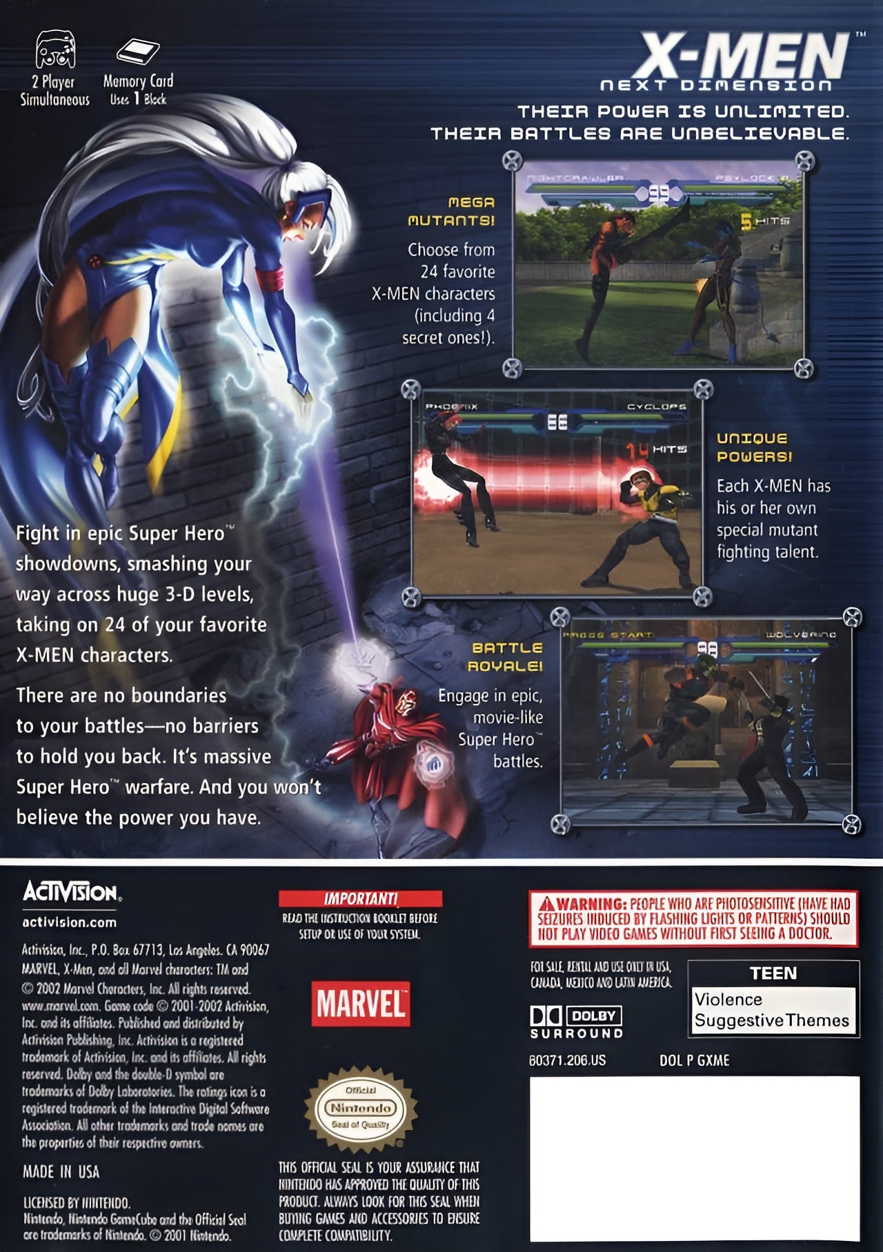 X-men Next Dimension