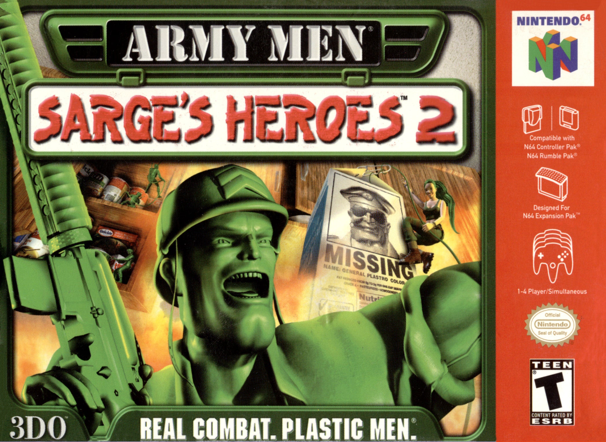 Army Men Sarge's Heroes 2 N64 - Video Game - Used - CaveGamers