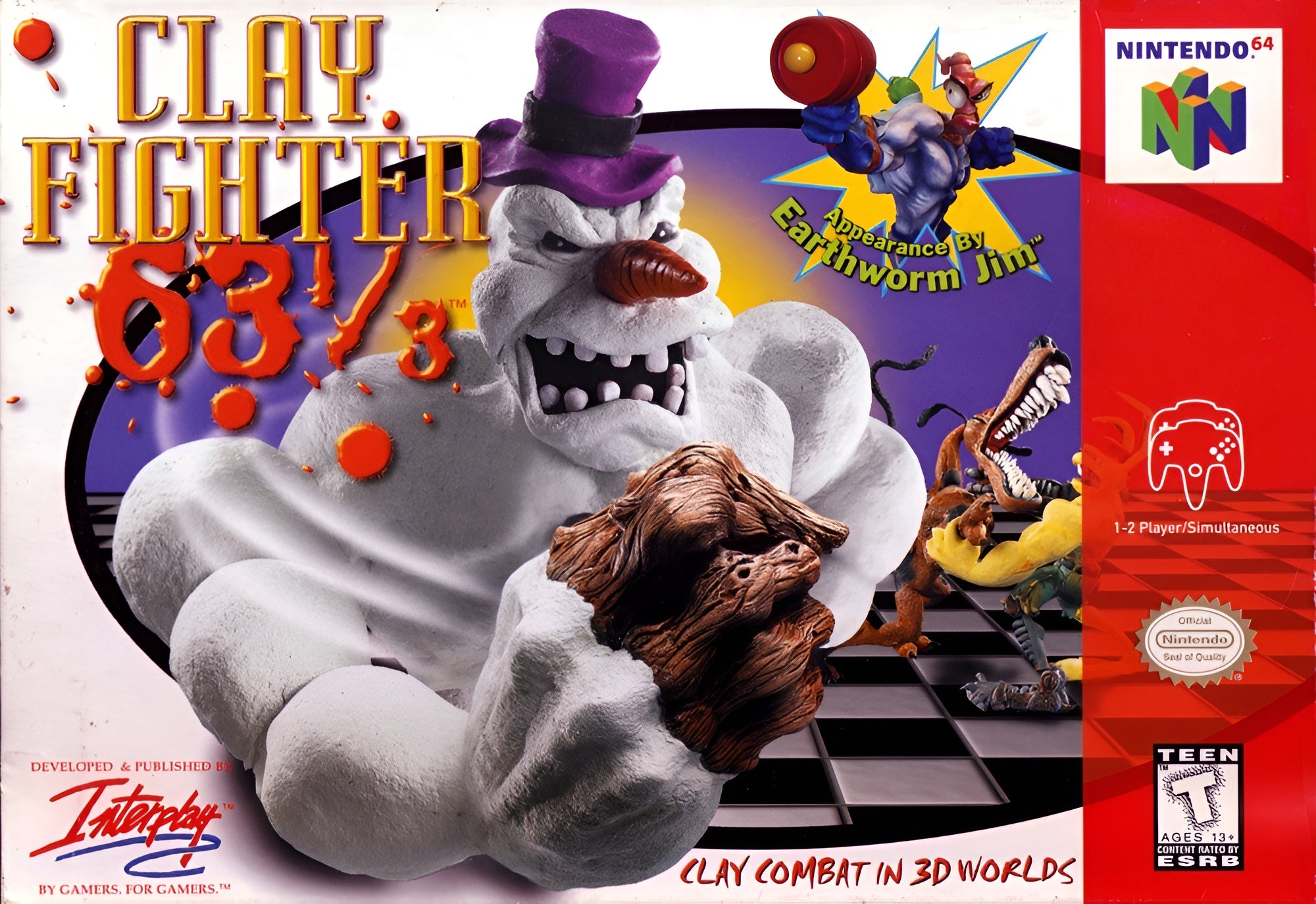 Clay Fighter 63 1/3 N64 - Video Game - Used - CaveGamers