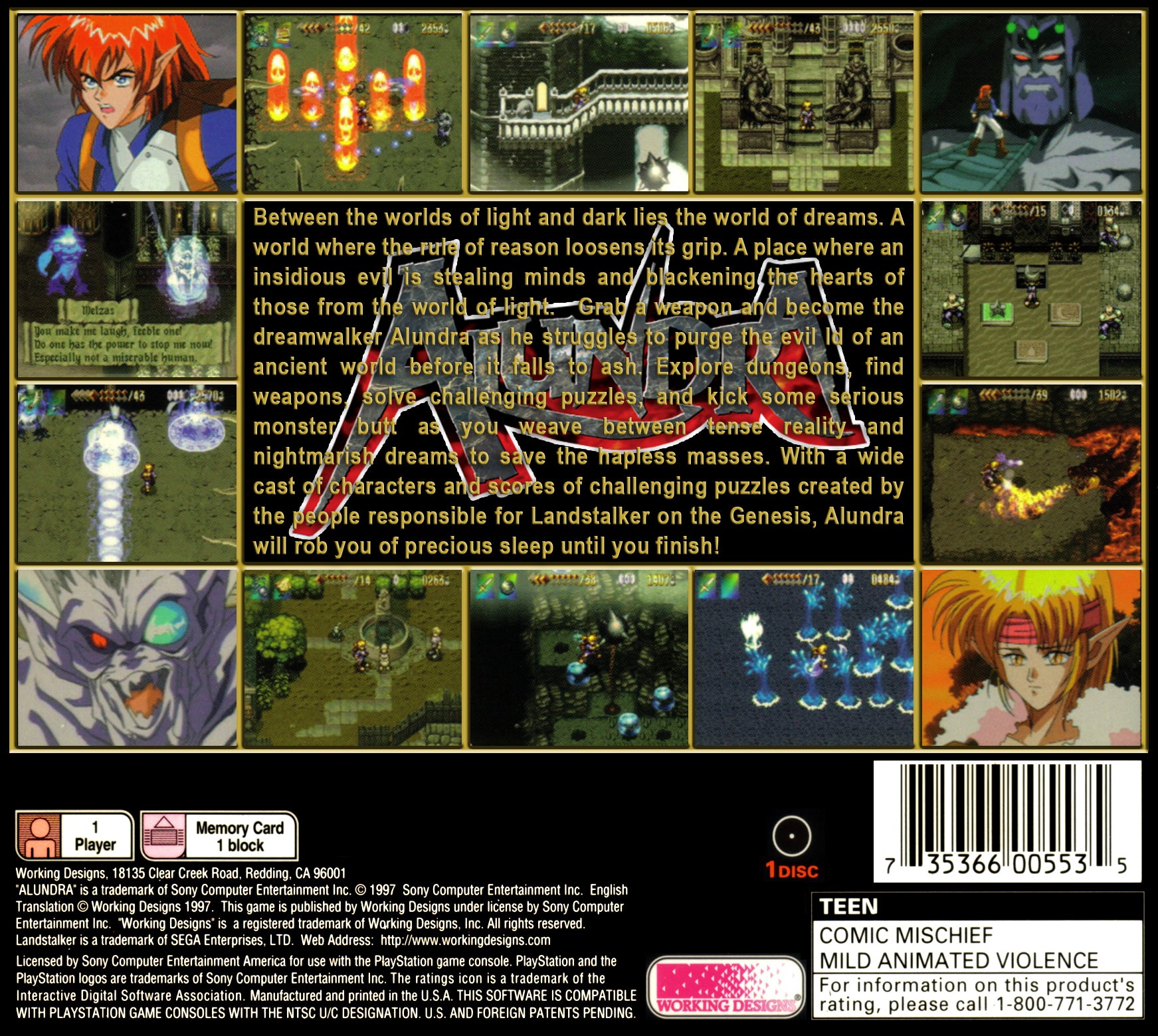 Alundra Playstation - Video Game - Used - CaveGamers - Image 2