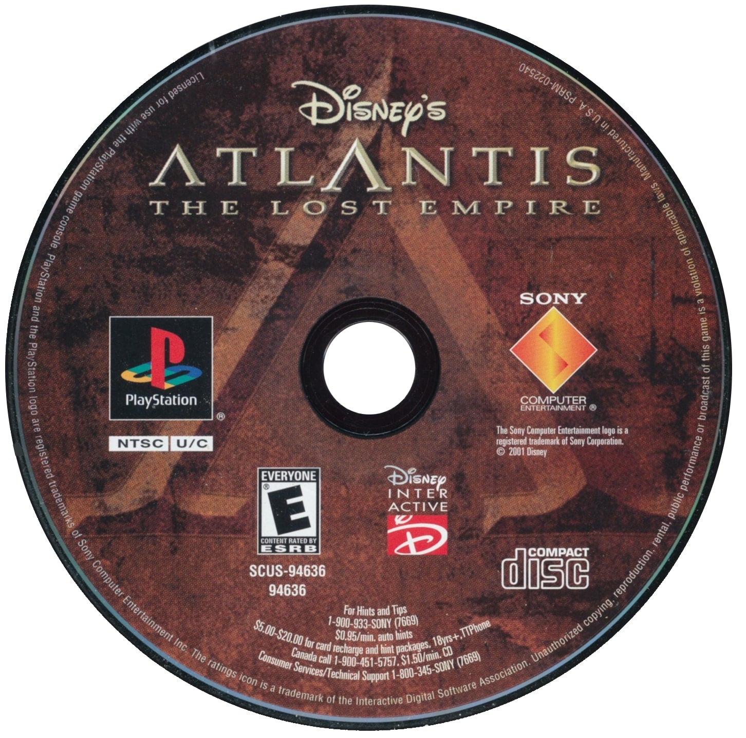 Atlantis The Lost Empire Playstation - Video Game - Used - CaveGamers - Image 3