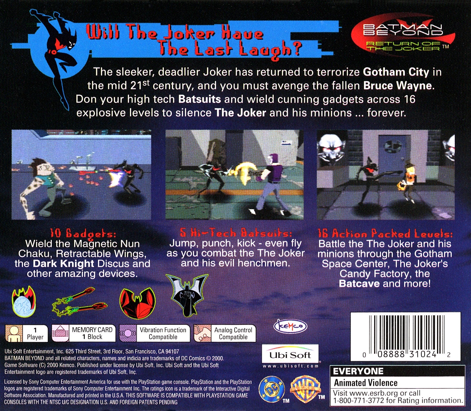 Batman Beyond Playstation - Video Game - Used - CaveGamers - Image 2