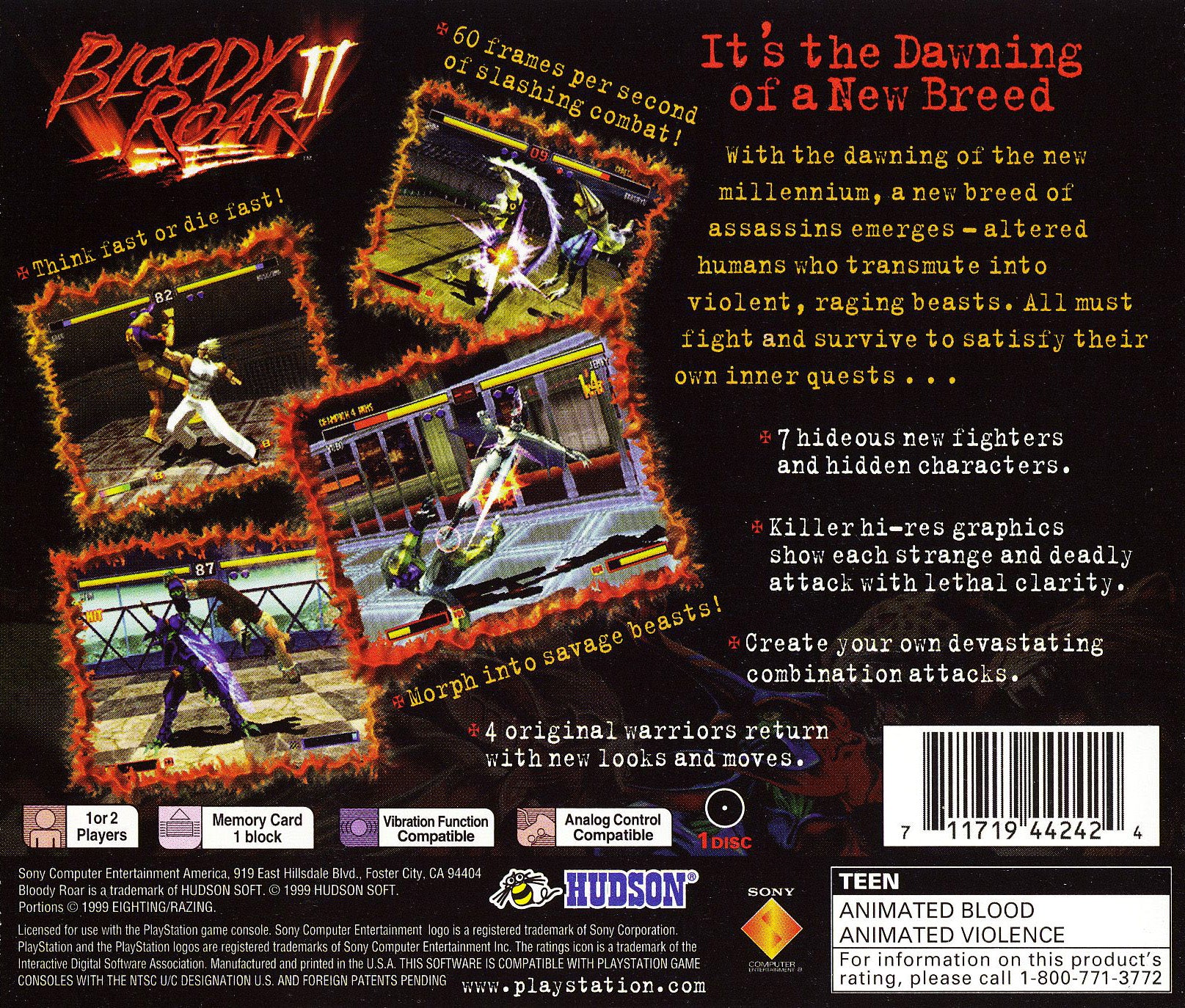 Bloody Roar 2 Playstation - Video Game - Used - CaveGamers - Image 2