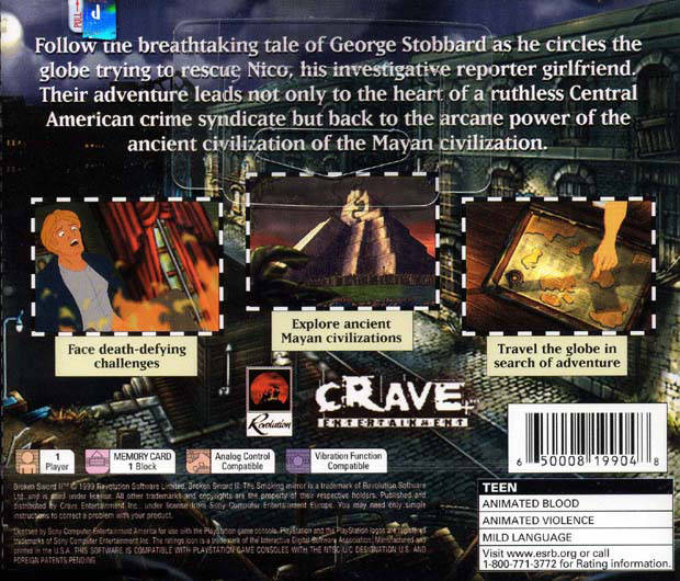 Broken Sword 2 Playstation - Video Game - Used - CaveGamers - Image 2