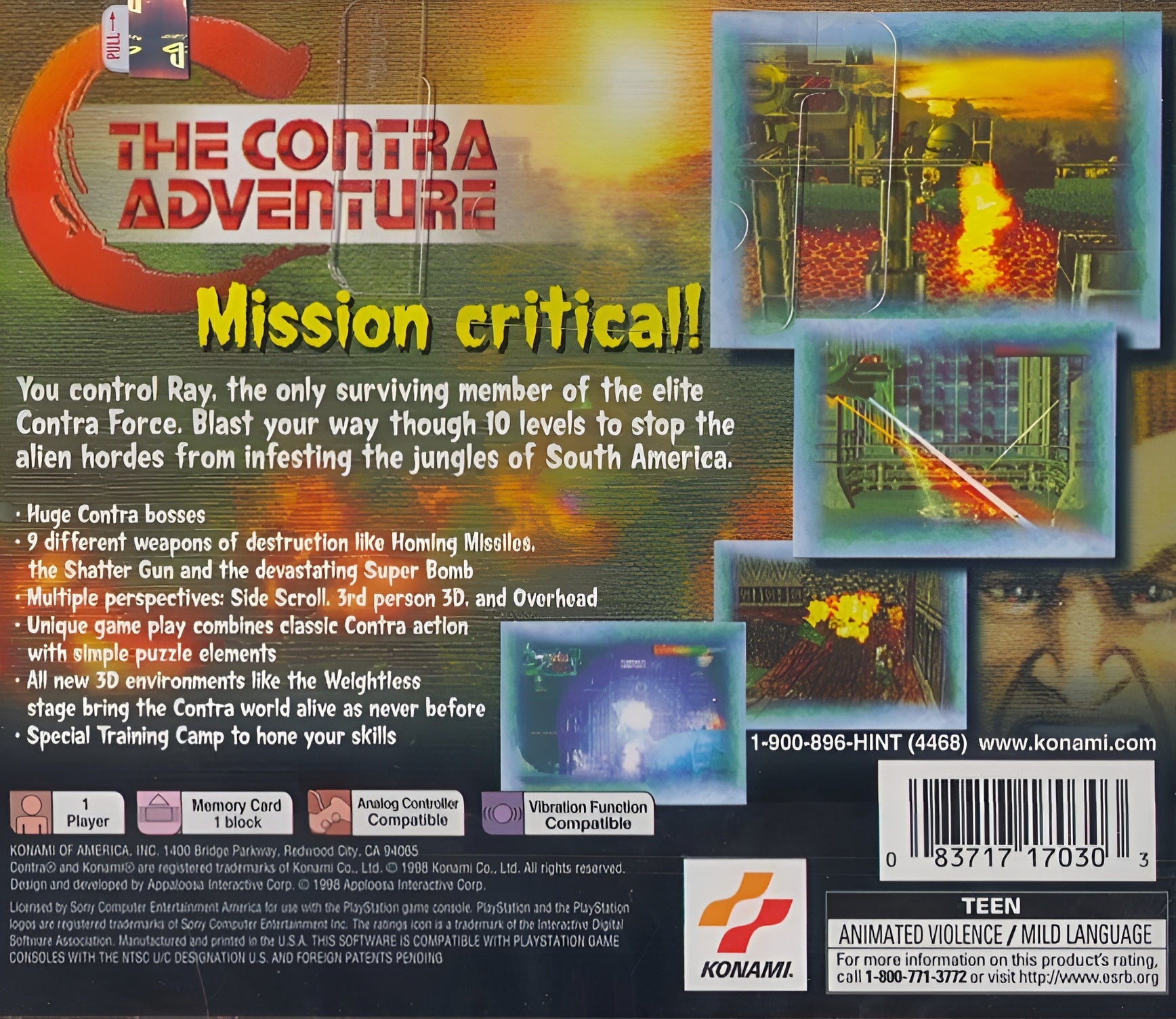 Contra Adventure Playstation - Video Game - Used - CaveGamers - Image 2