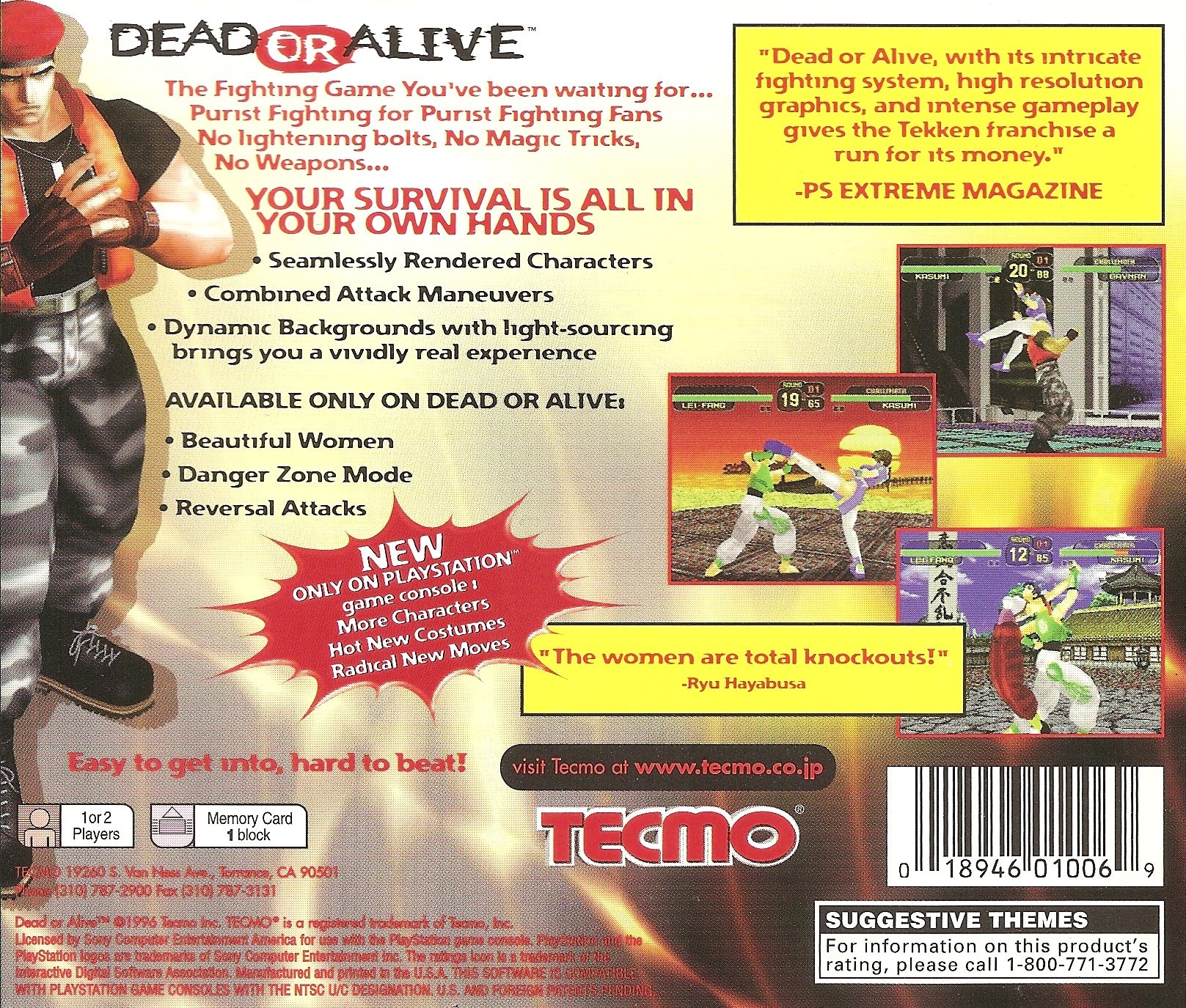 Dead or Alive Playstation - Video Game - Used - CaveGamers - Image 2