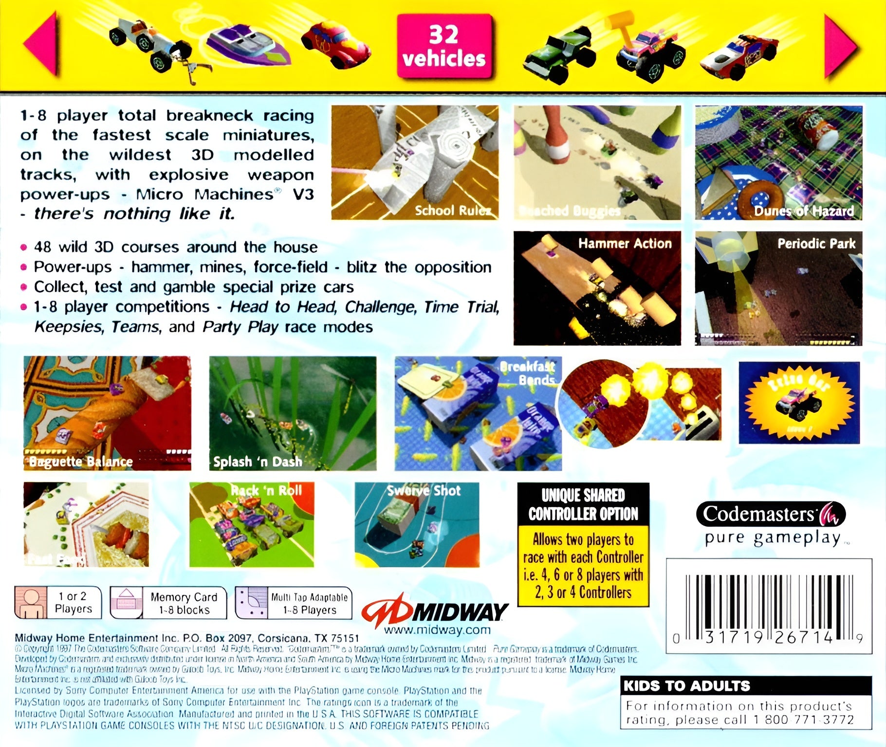 Micro Machines V3 Playstation - Video Game - Used - CaveGamers - Image 2