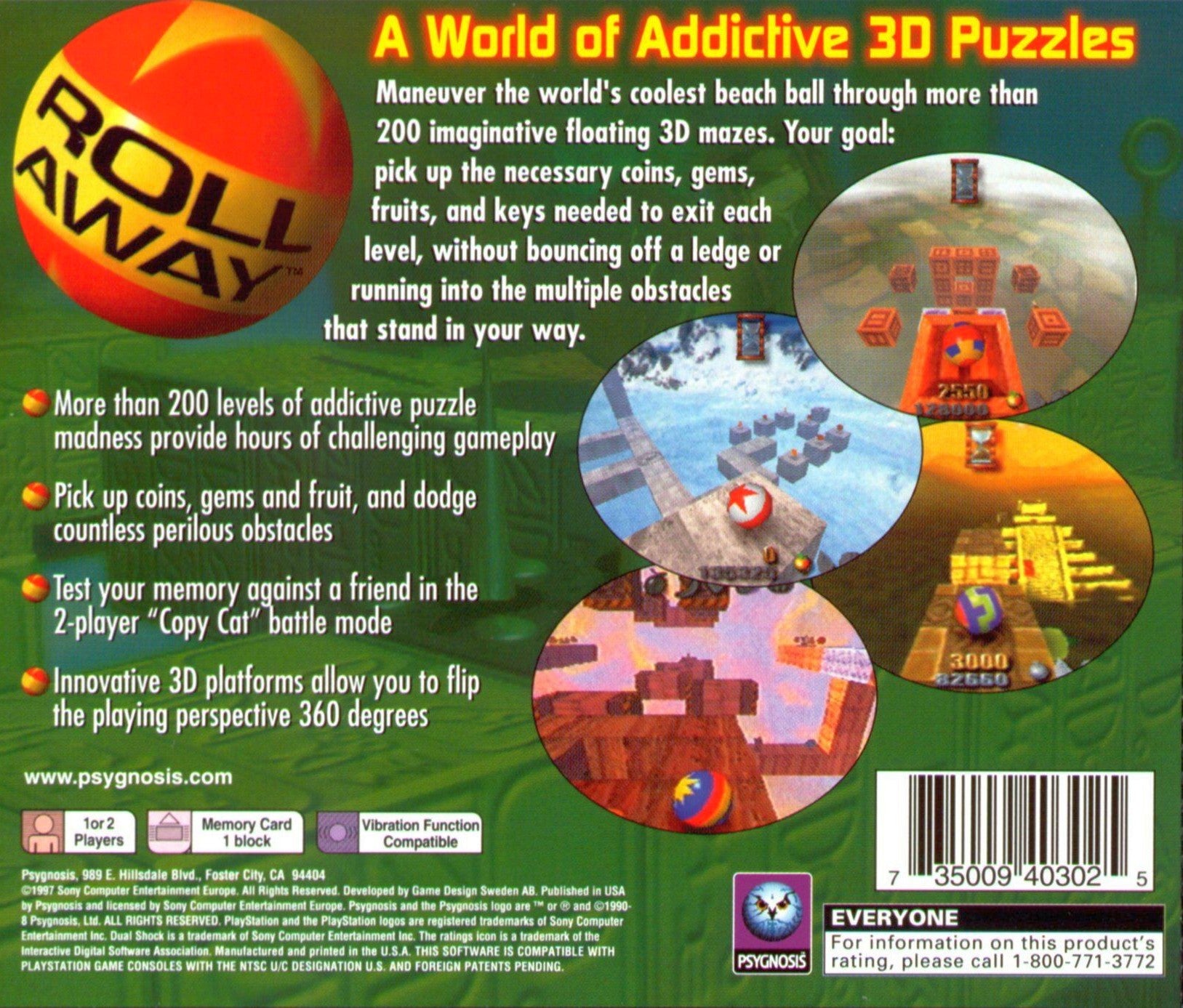 Roll Away Playstation - Video Game - Used - CaveGamers - Image 2
