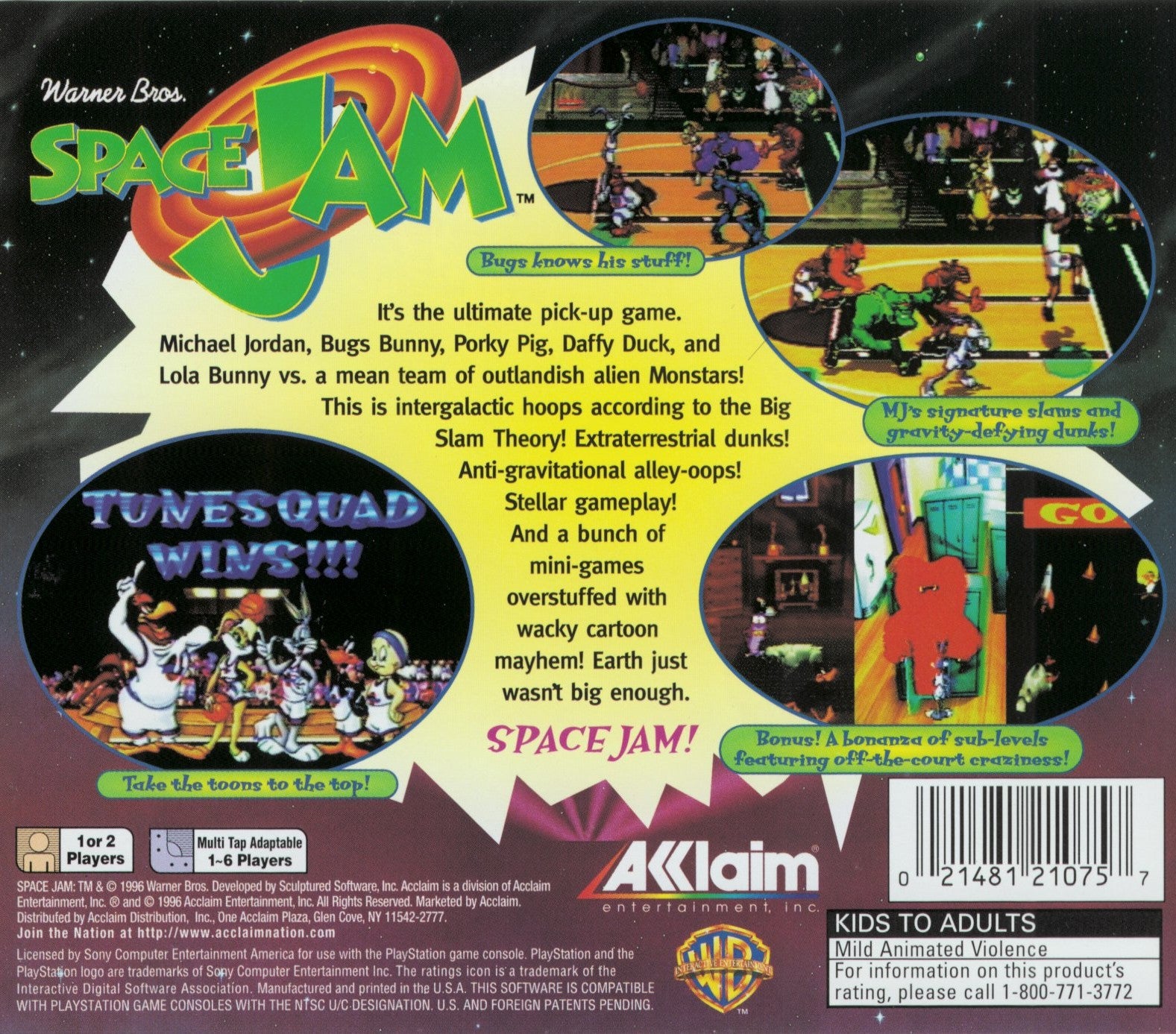 Space Jam Playstation - Video Game - Used - CaveGamers - Image 2
