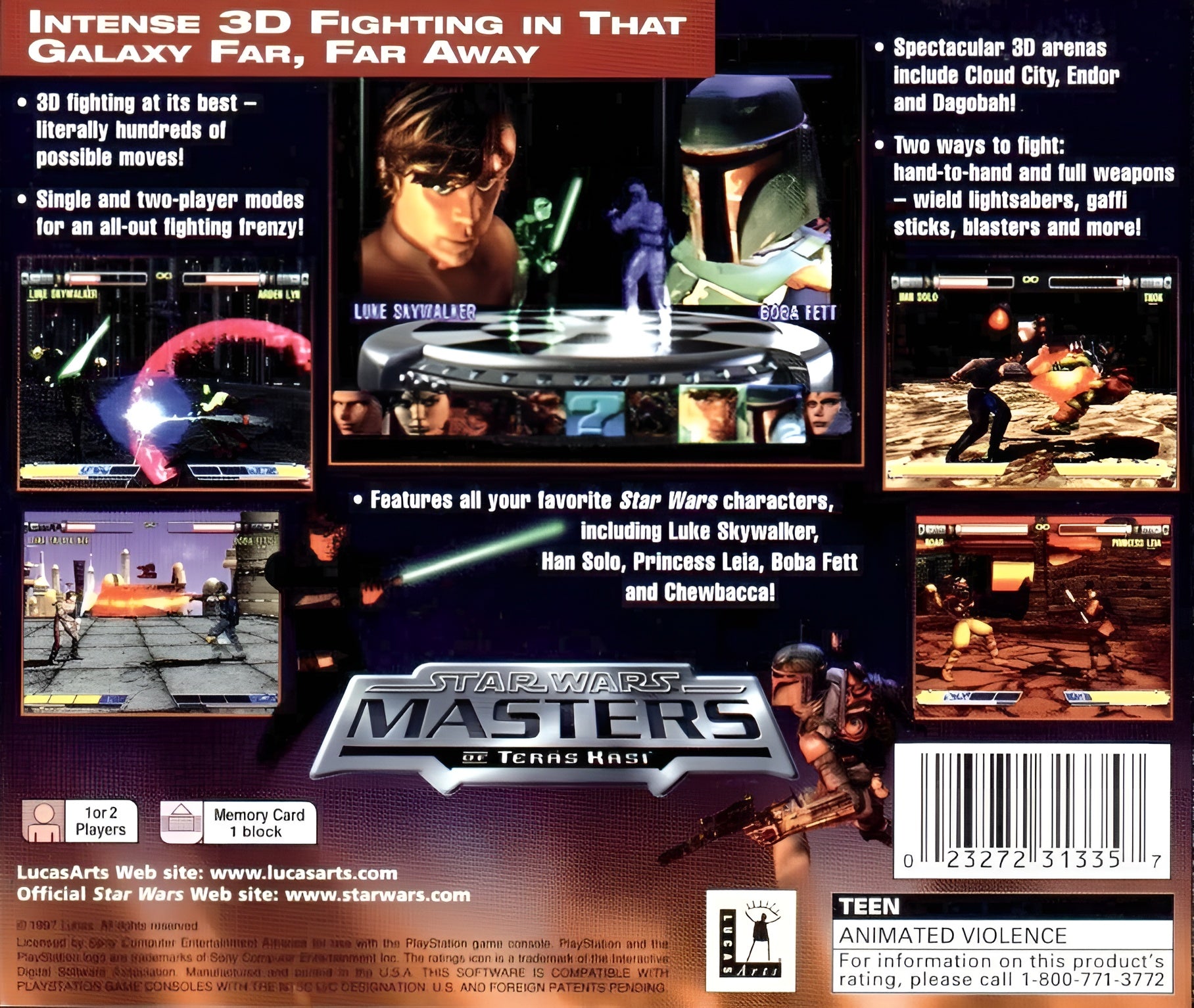 Star Wars Masters of Teras Kasi Playstation - Video Game - Used - CaveGamers - Image 2
