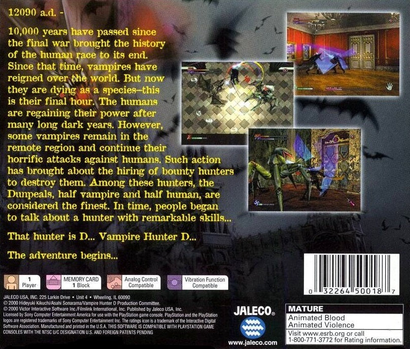 Vampire Hunter D Playstation - Video Game - Used - CaveGamers - Image 2