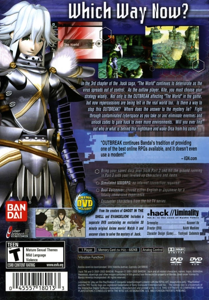 .hack Outbreak PS2 - Video Game - Used - CaveGamers - Image 2