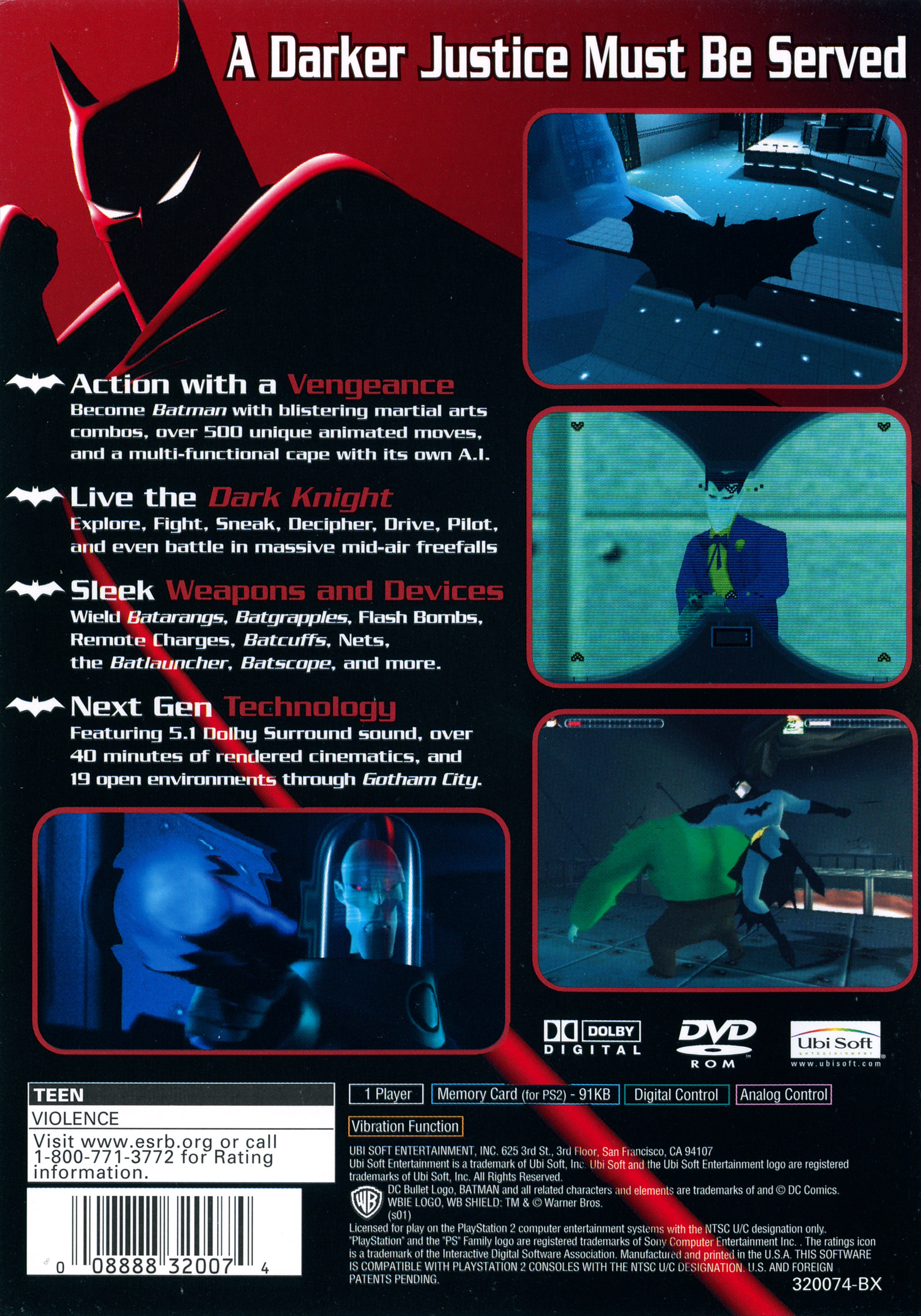 Batman Vengeance PS2 - Video Game - Used - CaveGamers - Image 2