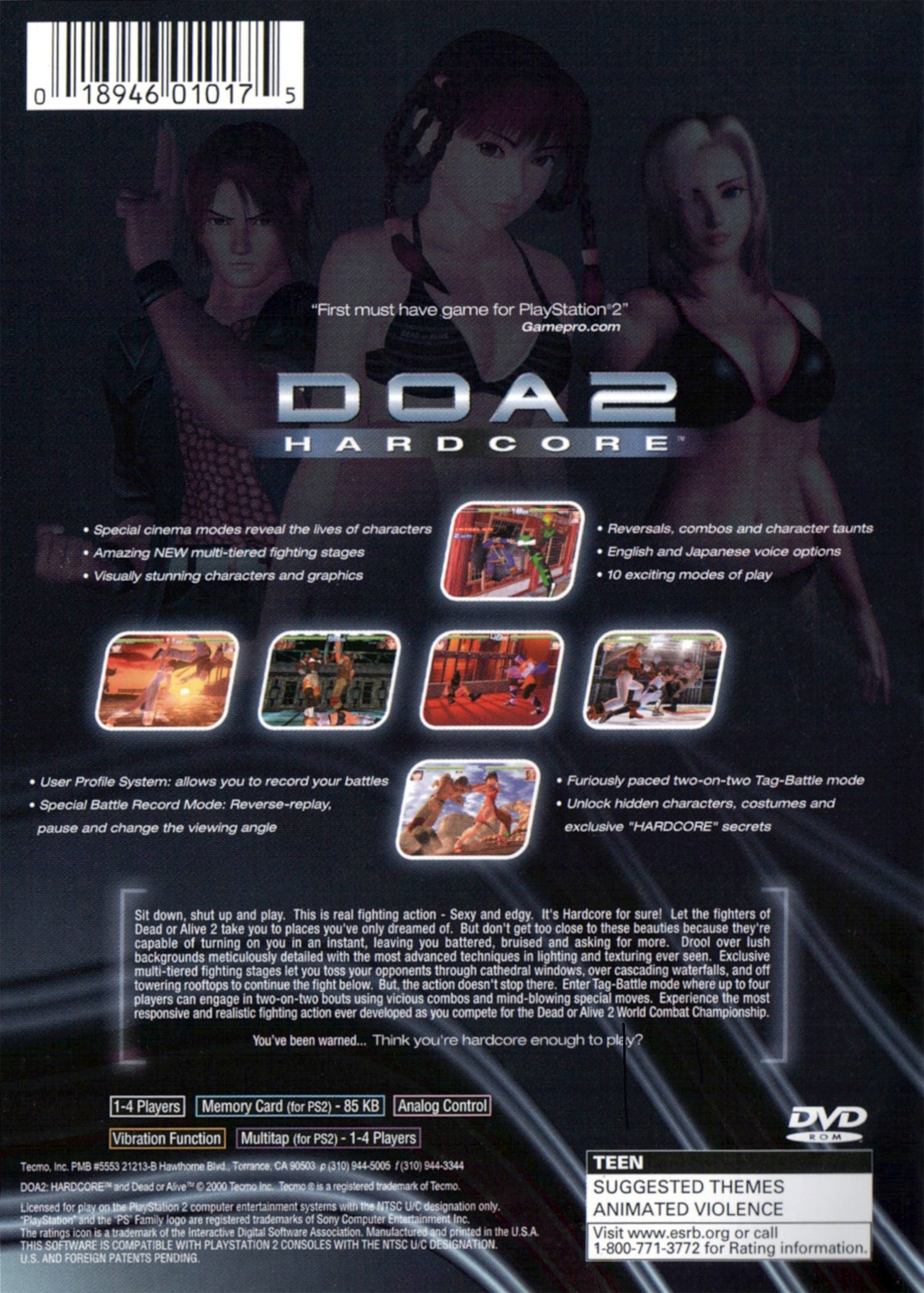 Dead or Alive 2: Hardcore PS2 - Video Game - Used - CaveGamers - Image 2