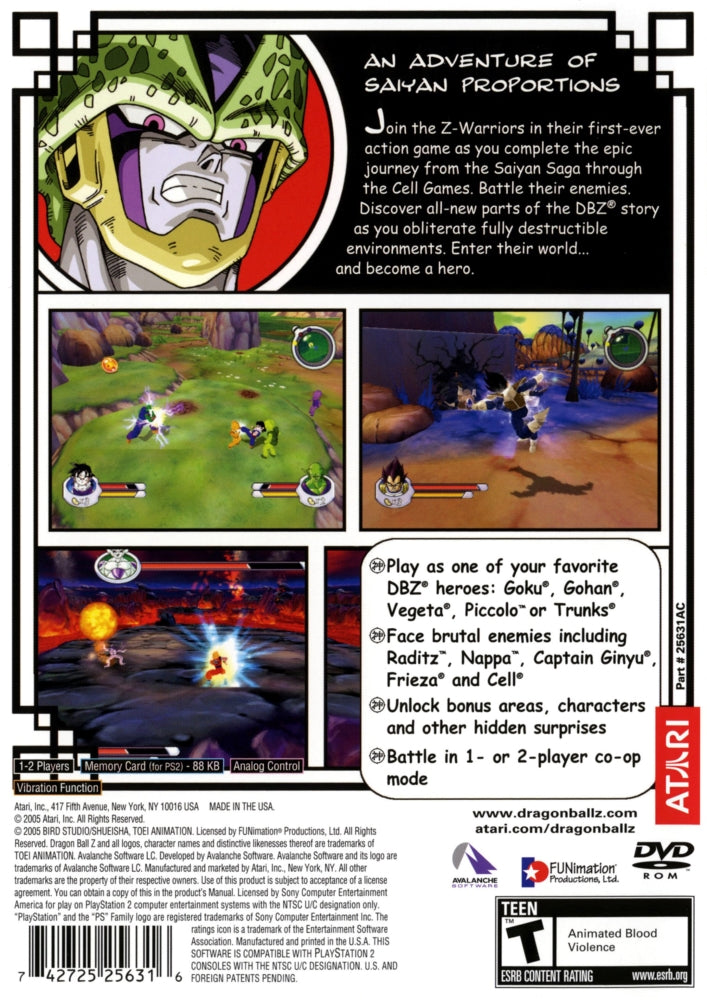 Dragon Ball Z Sagas PS2 - Video Game - Used - CaveGamers - Image 2