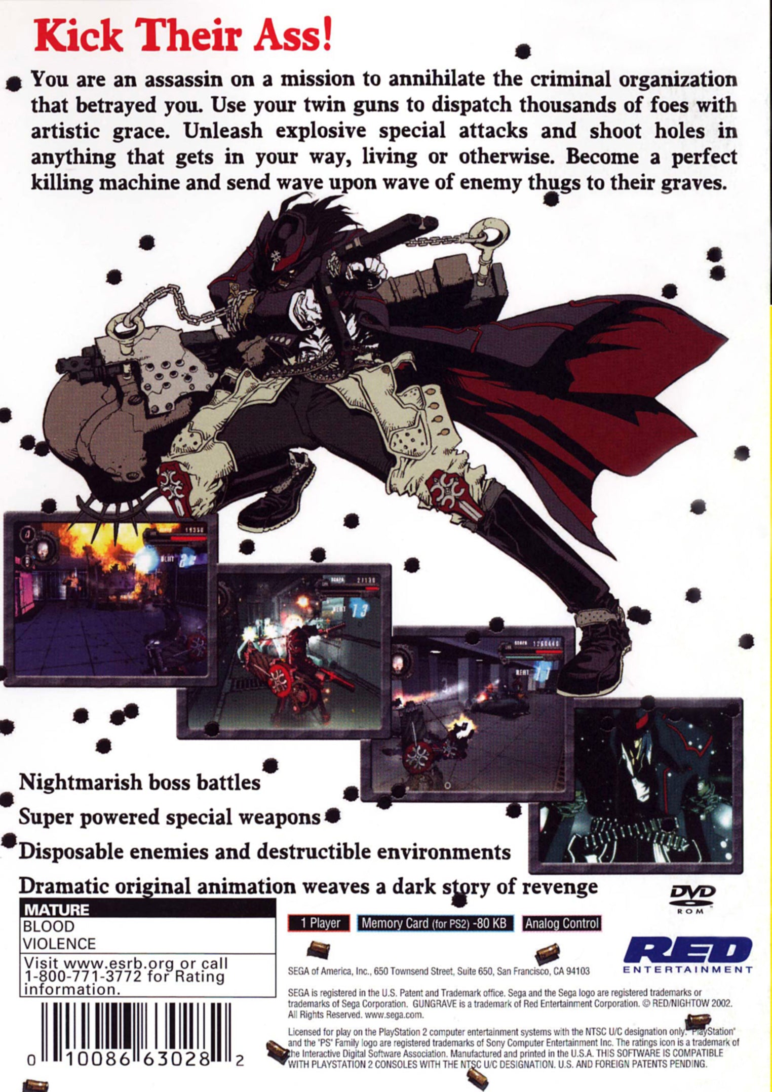 Gungrave PS2 - Video Game - Used - CaveGamers - Image 2