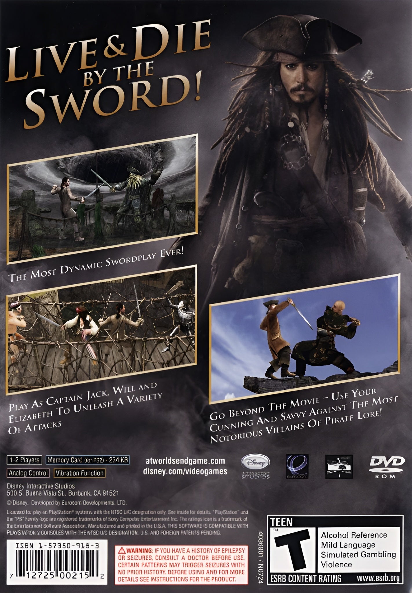 Pirates of the Caribbean At World's End PS2 - Video Game - Used - CaveGamers - Image 2