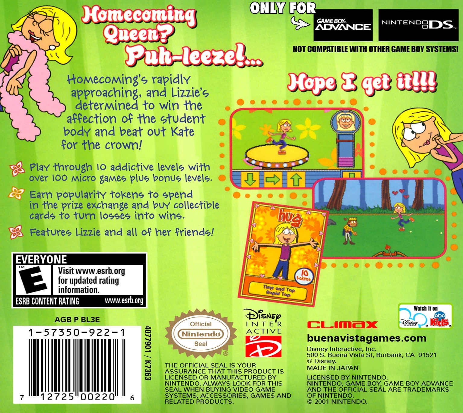 Lizzie McGuire 3: Homecoming Havoc Game Boy Advance - Video Game - Used - CaveGamers - Image 2