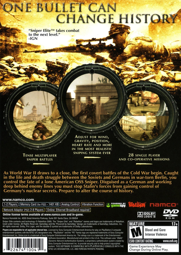 Sniper Elite PS2 - Video Game - Used - CaveGamers - Image 2