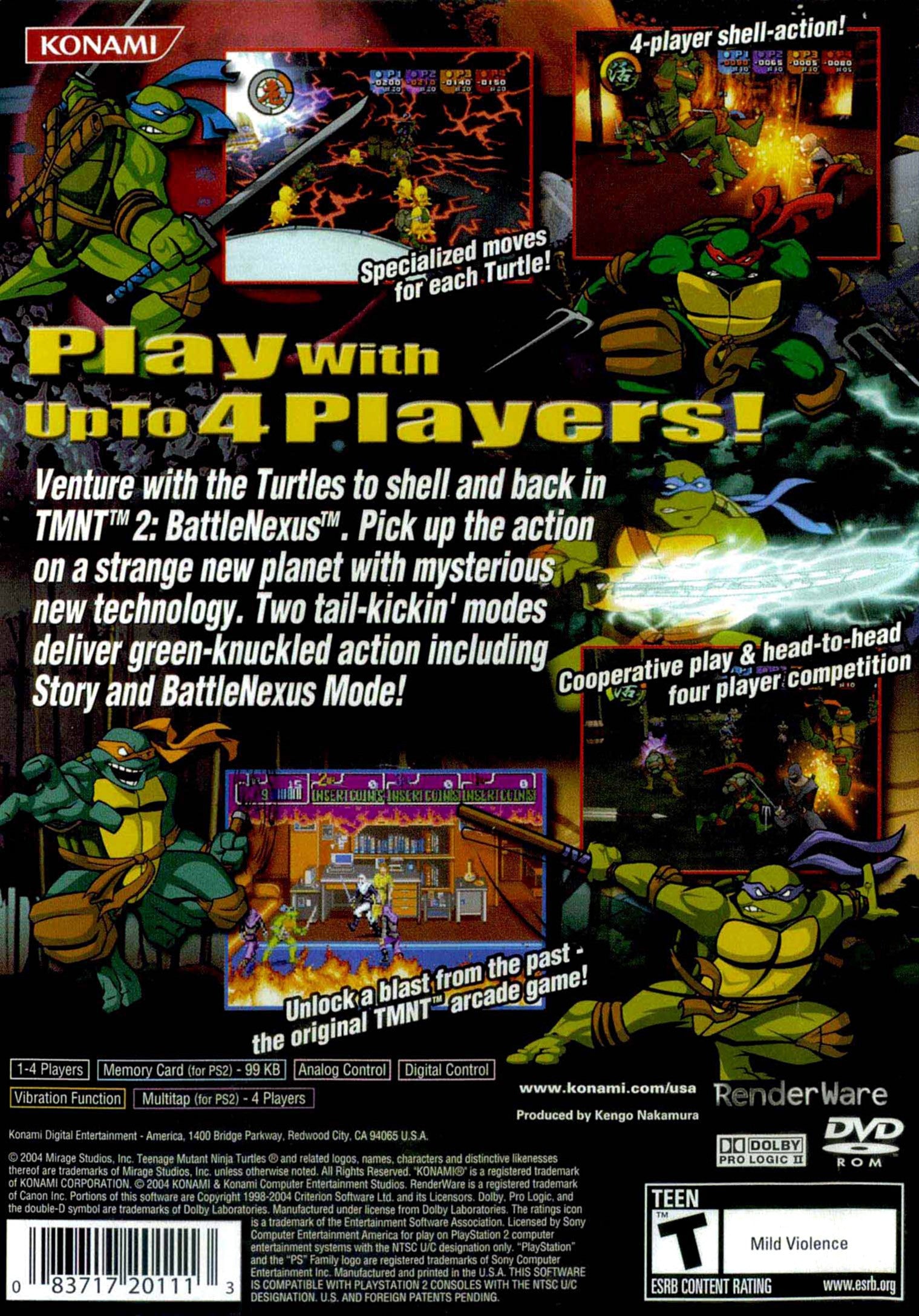 Teenage Mutant Ninja Turtles 2: Battle Nexus PS2 - Video Game - Used - CaveGamers - Image 2