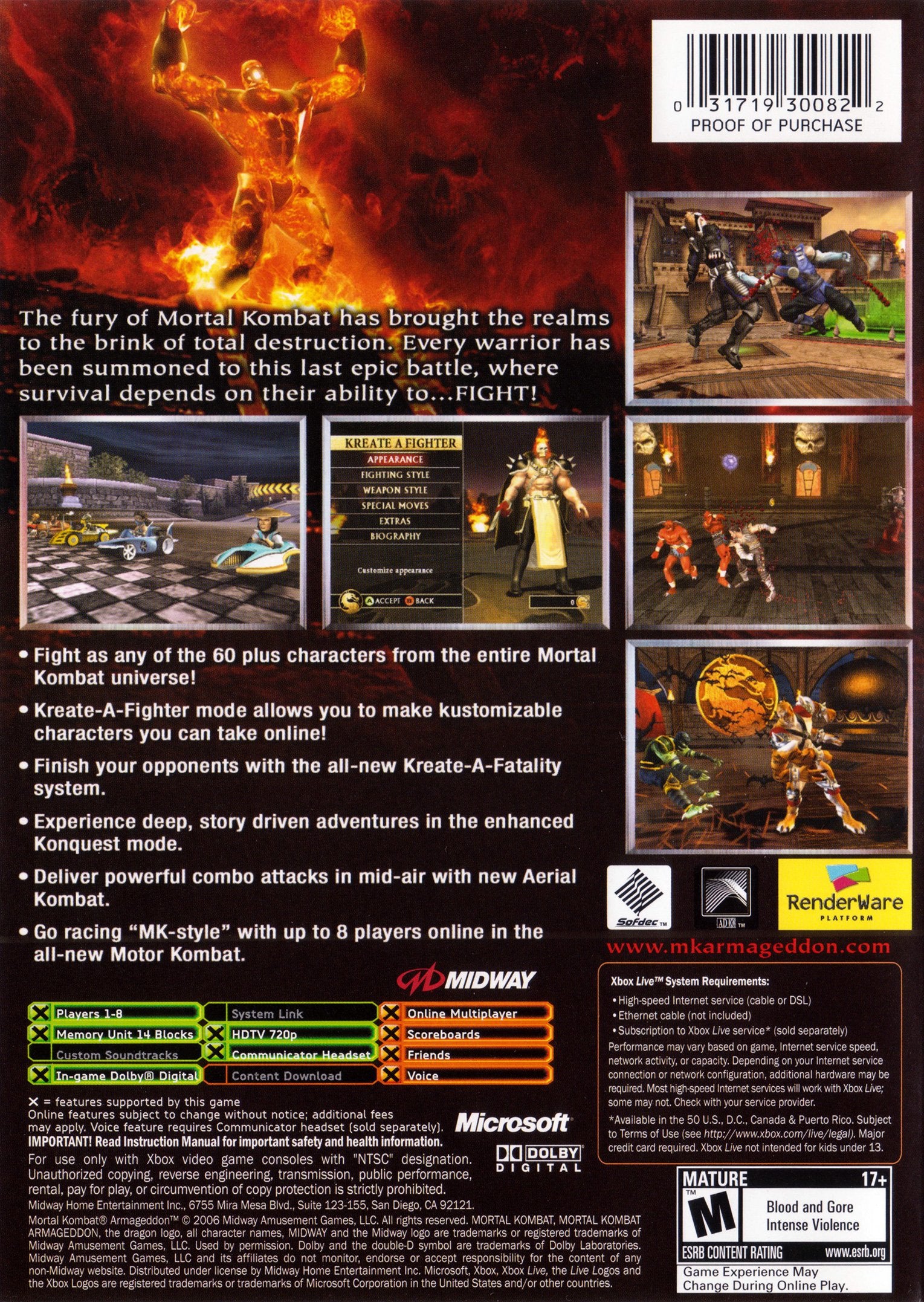 Mortal Kombat Armageddon Xbox - Video Game - Used - CaveGamers - Image 2