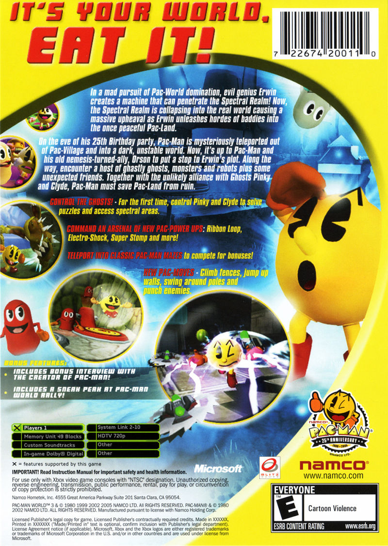 Pac-Man World 3 Xbox - Video Game - Used - CaveGamers - Image 2