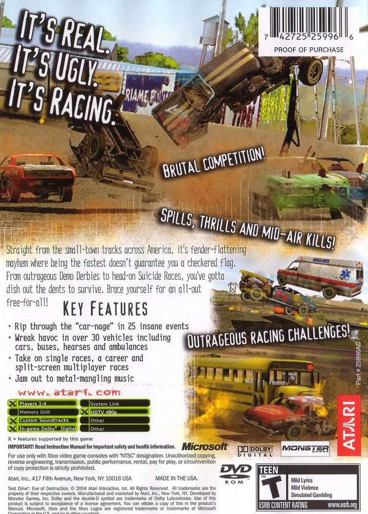 Test Drive Eve of Destruction Xbox - Video Game - Used - CaveGamers - Image 2