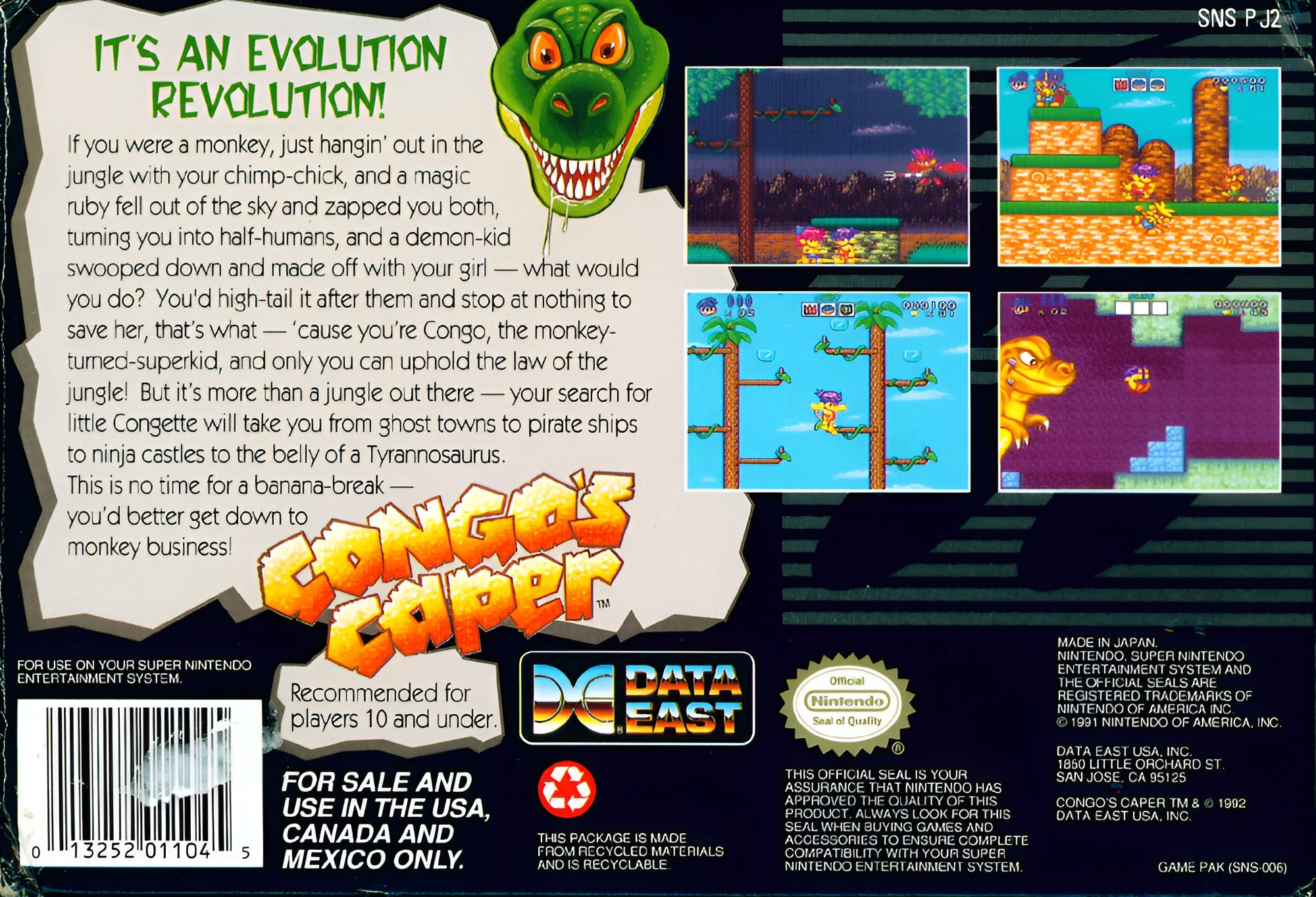 Congo's Caper SNES - Video Game - Used - CaveGamers - Image 2