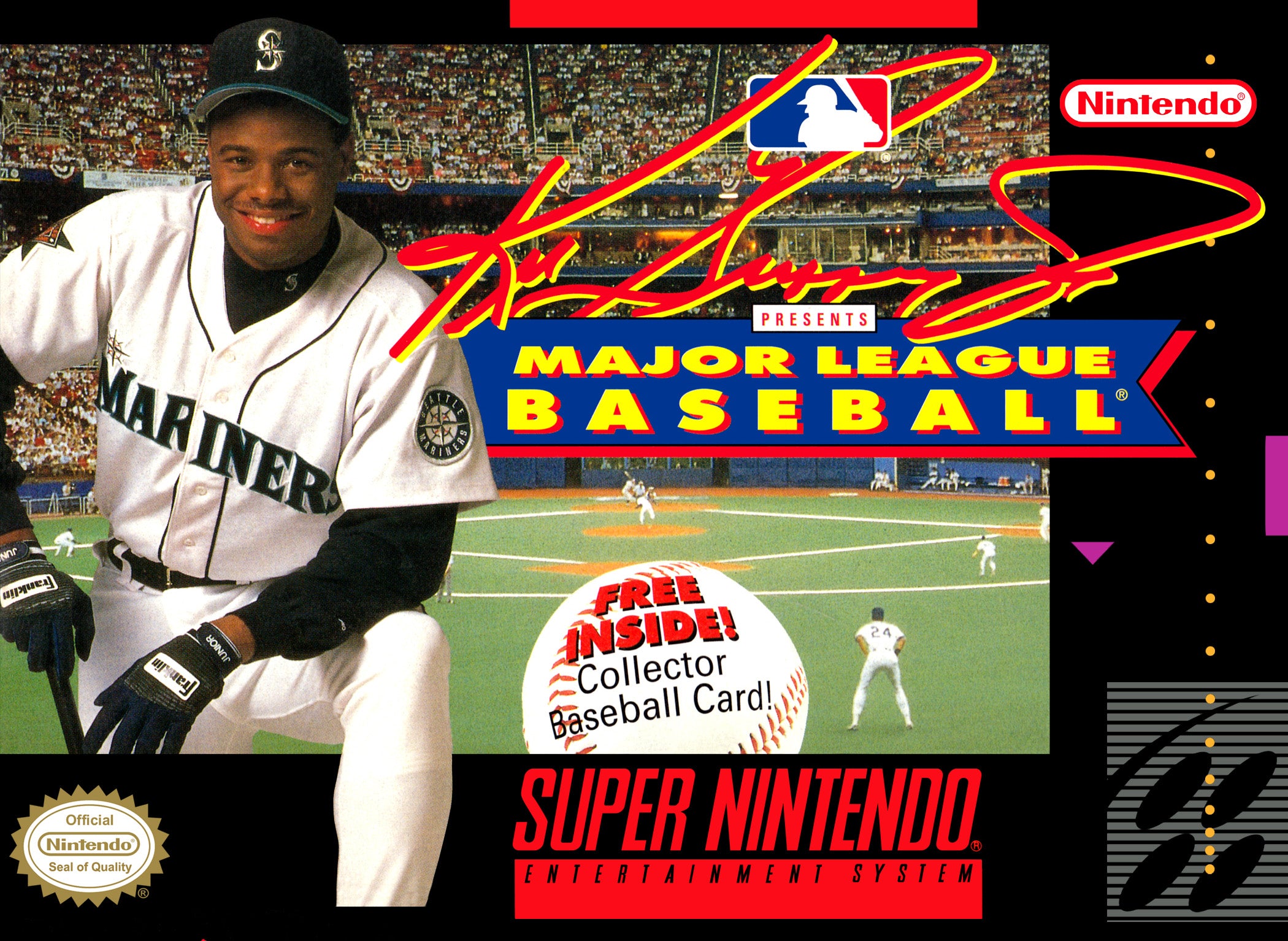 Ken Griffey Jr Major League Baseball SNES - Video Game - Used - CaveGamers