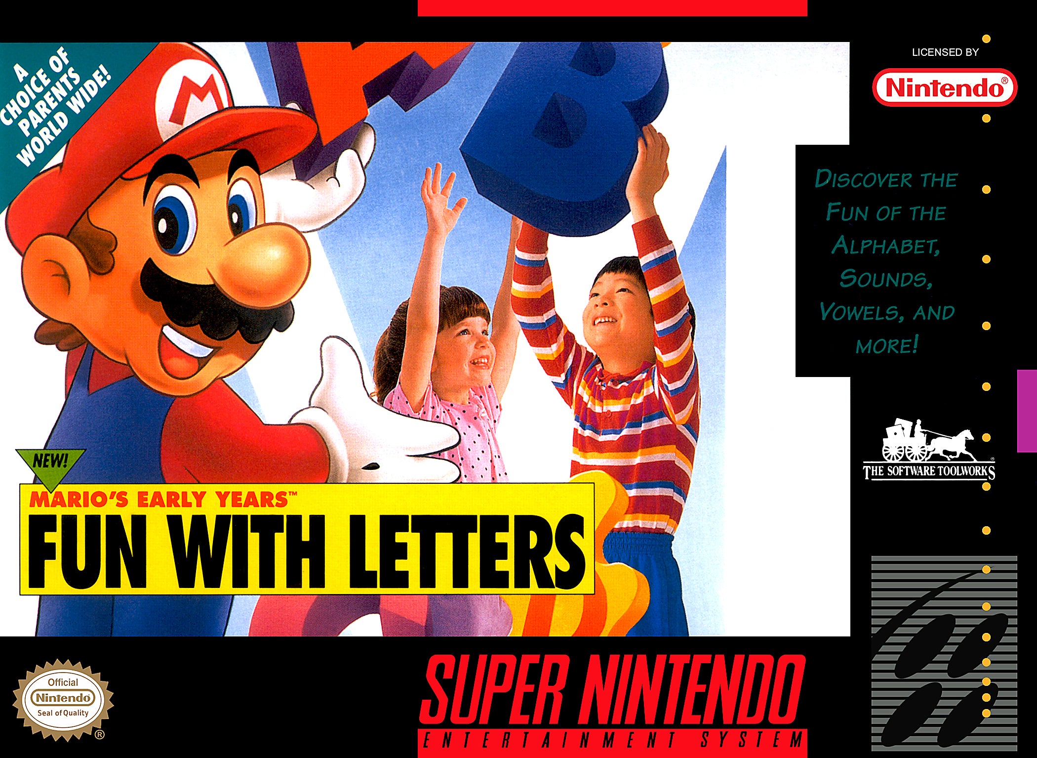 Mario's Early Years Fun with Letters SNES - Video Game - Used - CaveGamers