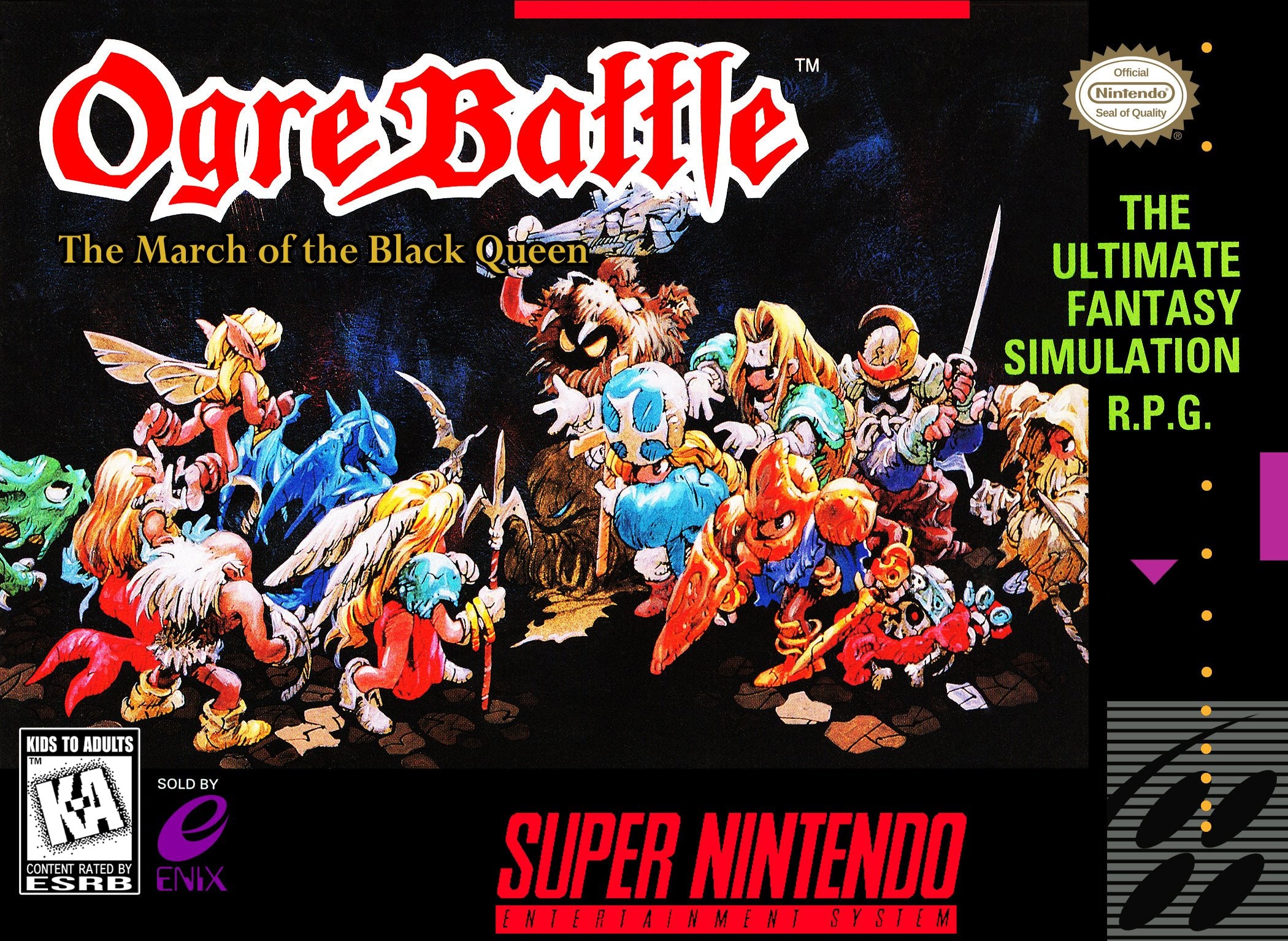 Ogre Battle The March of the Black Queen SNES - Video Game - Used - CaveGamers