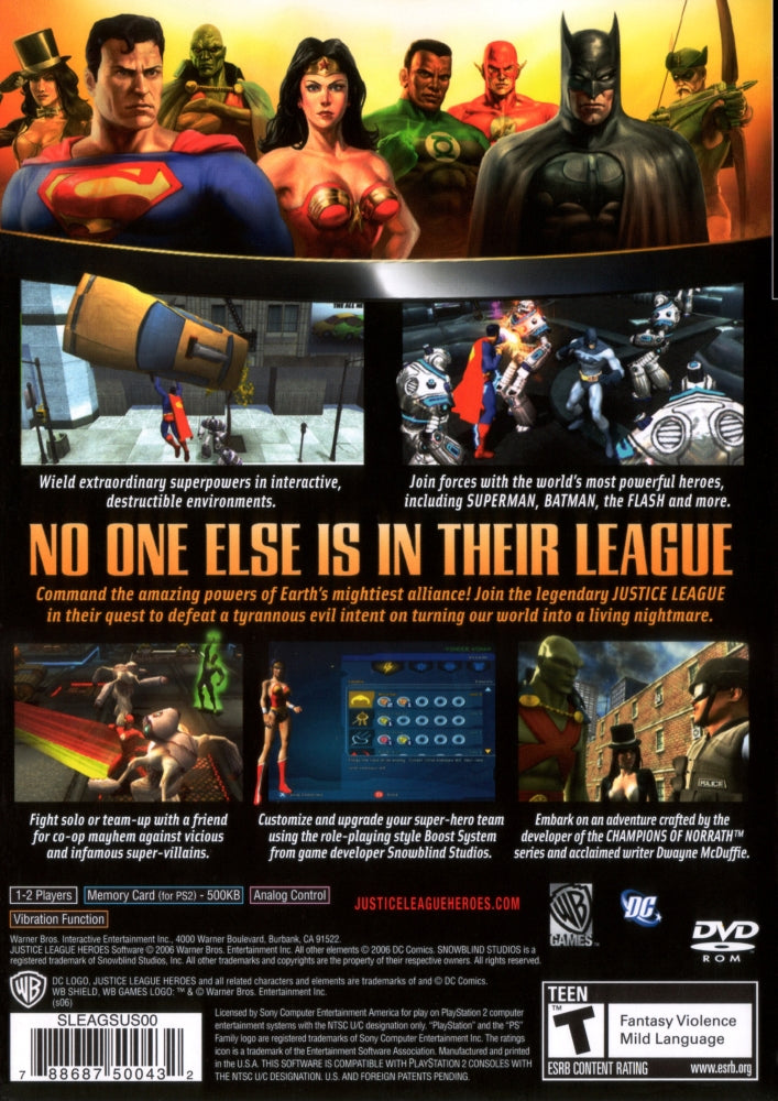 Justice League Heroes PS2 - Video Game - Used - CaveGamers - Image 2