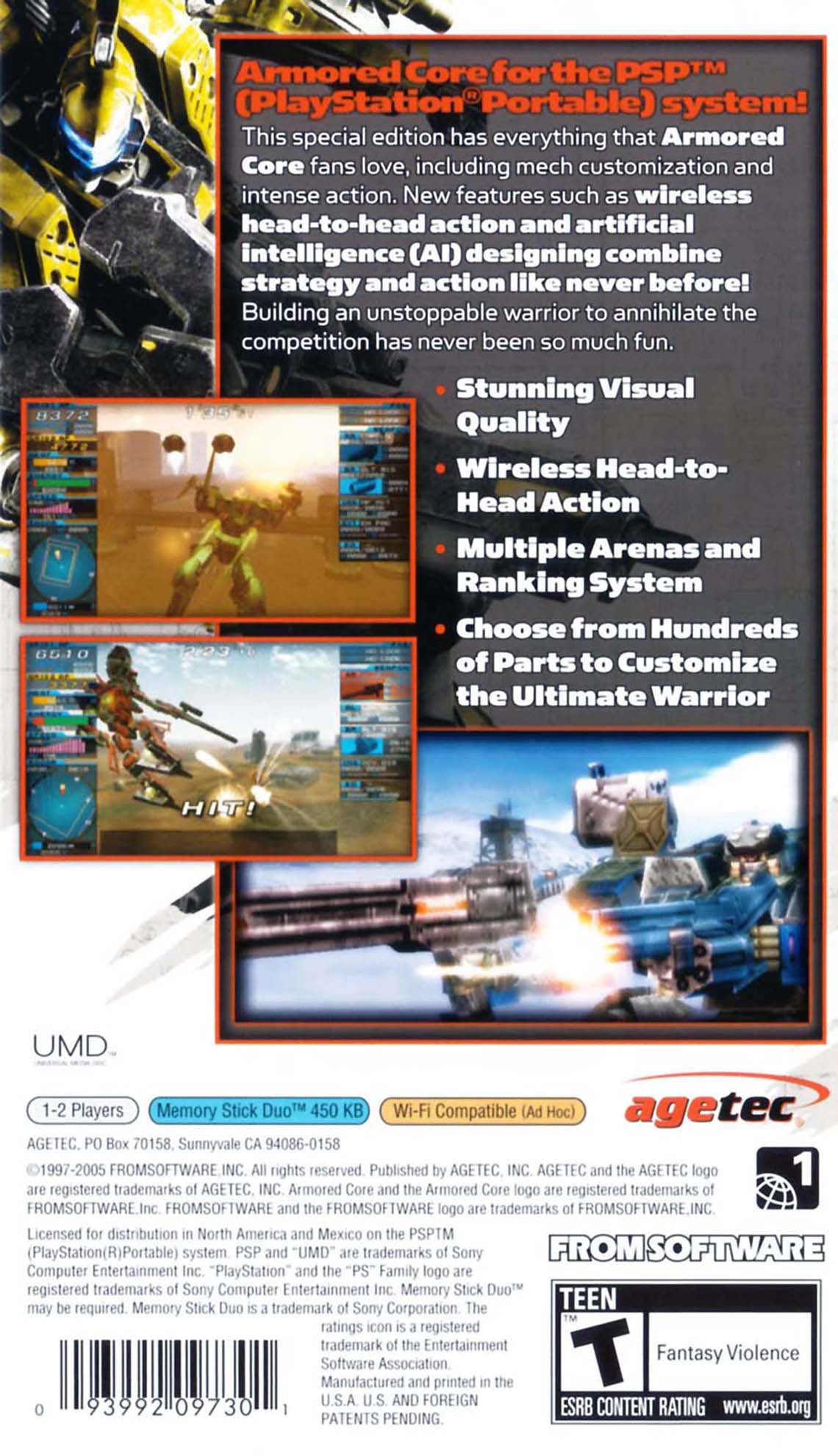 Armored Core Formula Front: Extreme Battle PSP - Video Game - Used - CaveGamers - Image 2