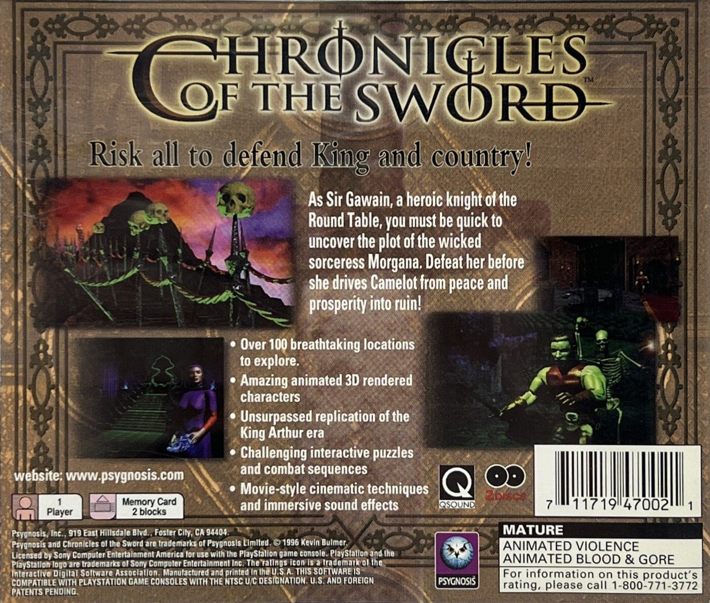 Chronicles of the Sword [2 Discs] Playstation - Video Game - Used - CaveGamers - Image 2