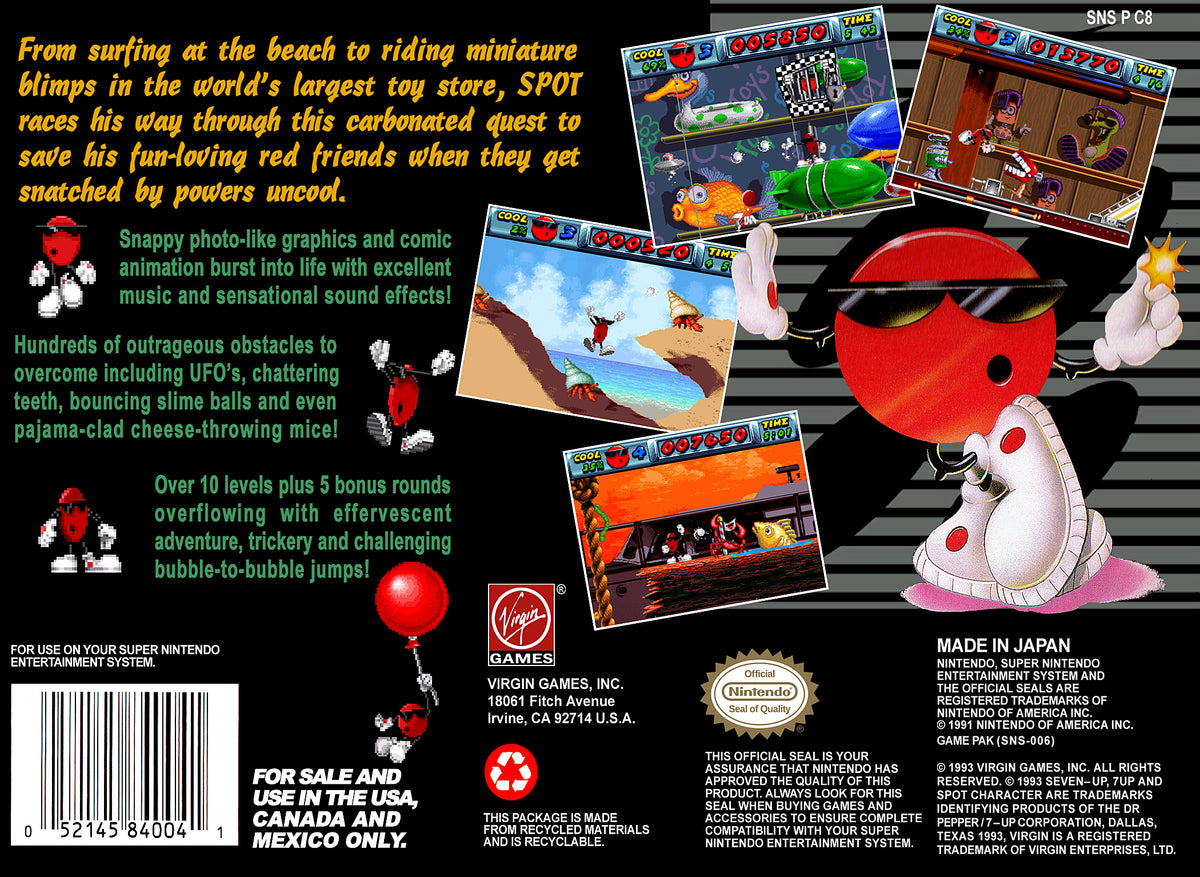 Cool Spot SNES - Video Game - Used - CaveGamers - Image 2