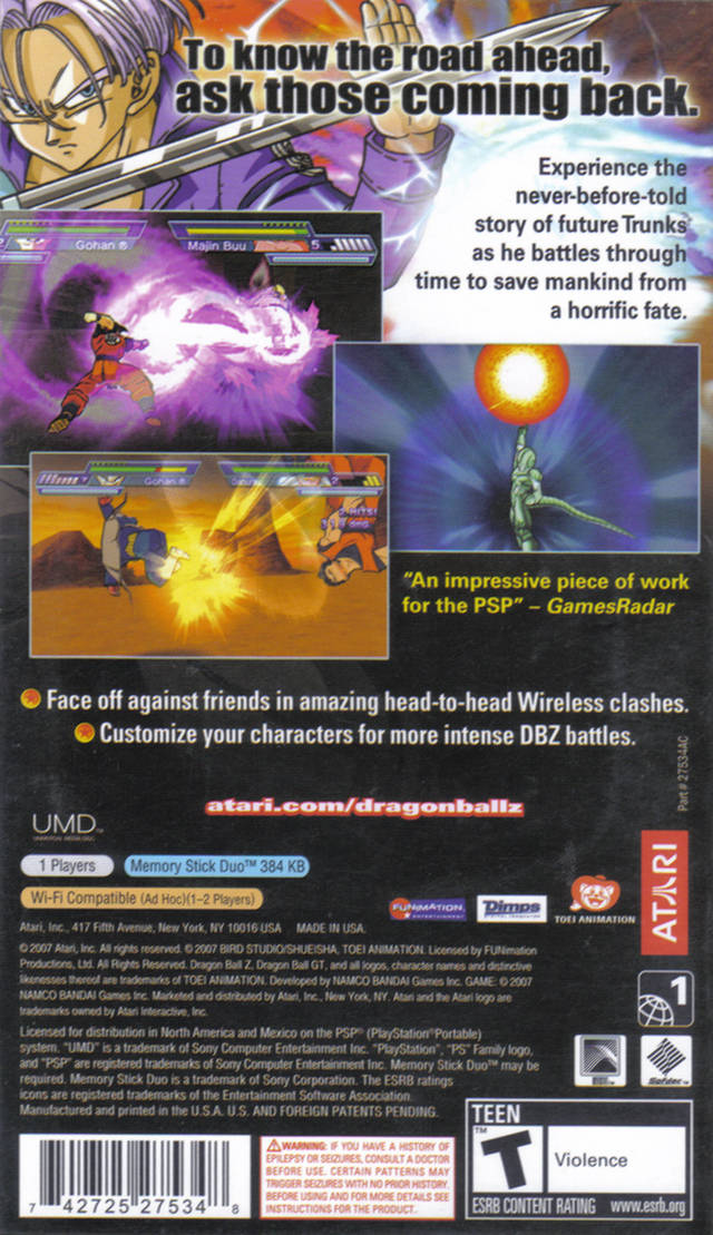 Dragon Ball Z Shin Budokai: Another Road PSP - Video Game - Used - CaveGamers - Image 2