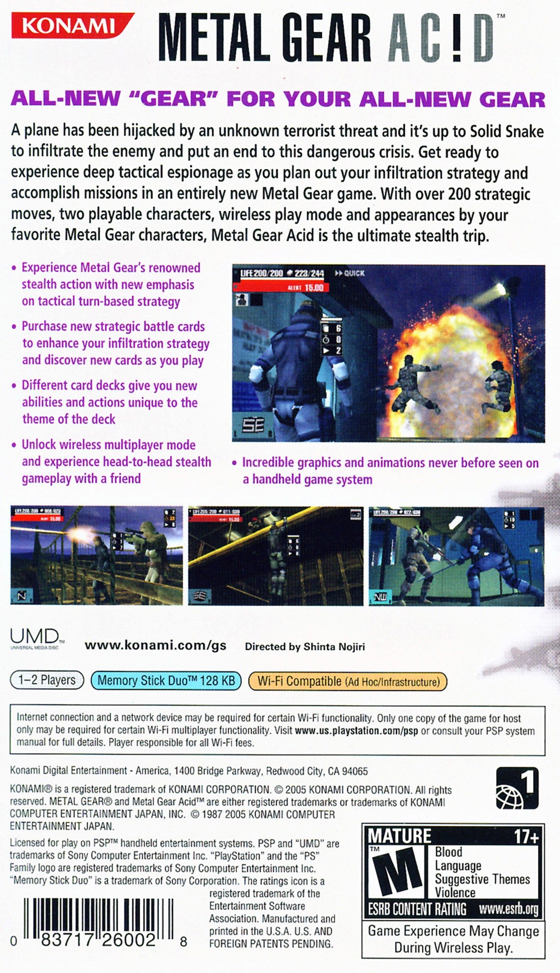 Metal Gear Acid PSP - Video Game - Used - CaveGamers - Image 2