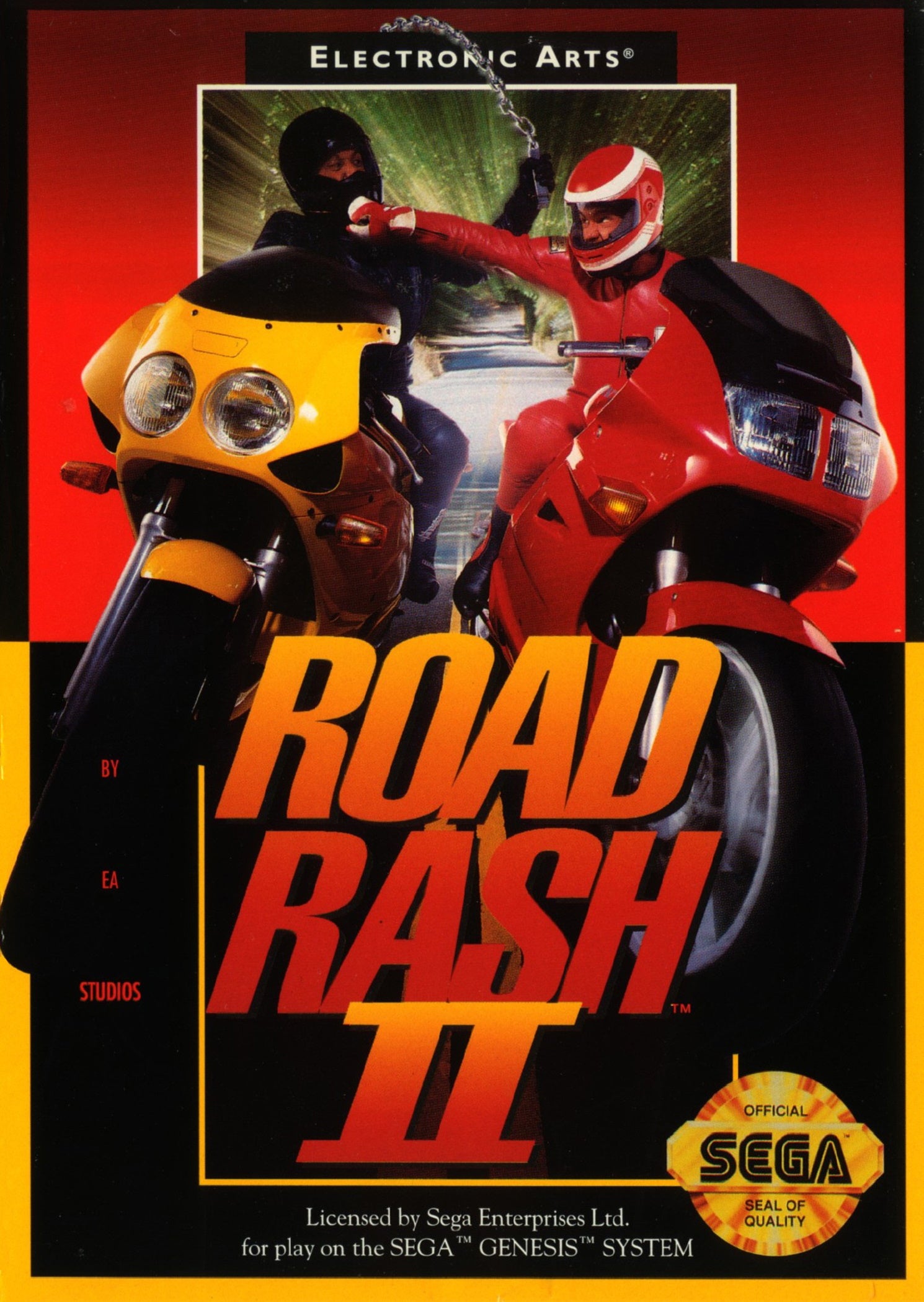 Road Rash II Genesis - Video Game - Used - CaveGamers