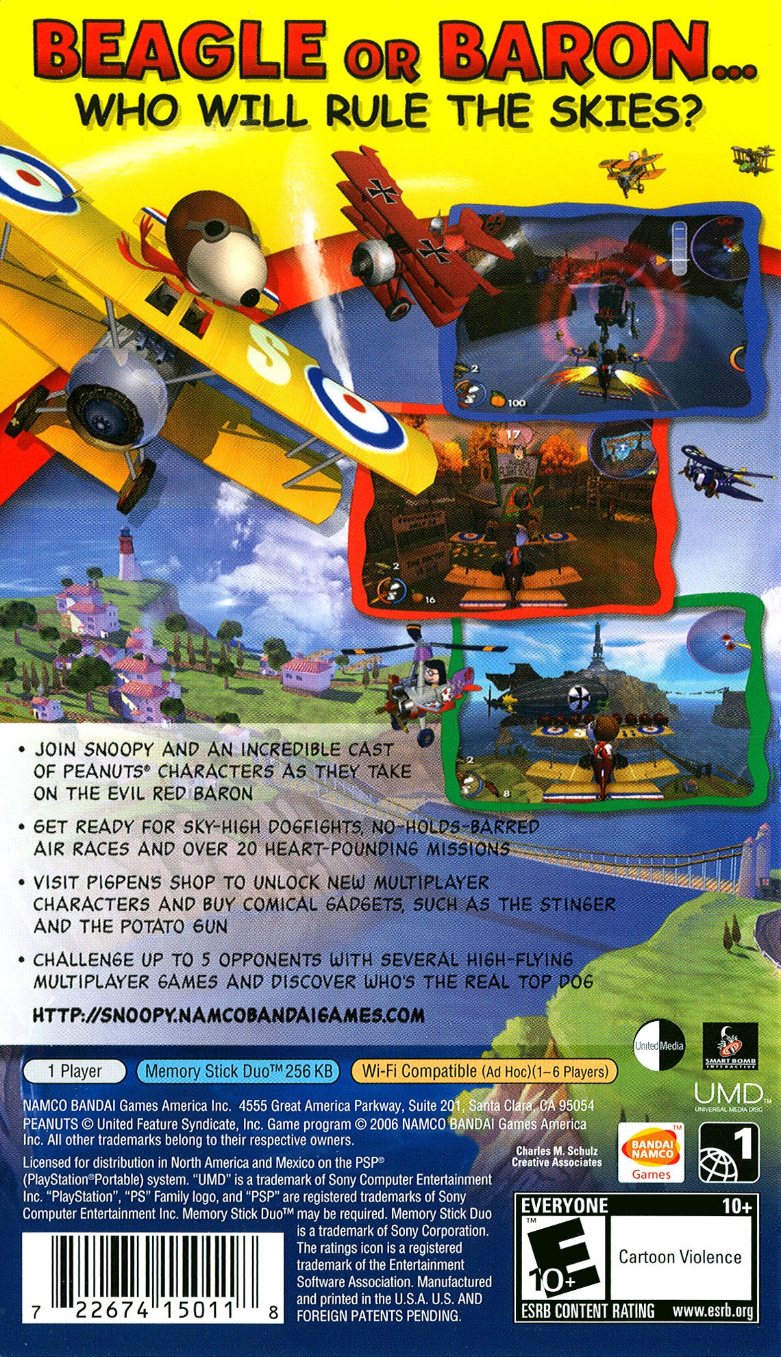 Snoopy vs. the Red Baron PSP - Video Game - Used - CaveGamers - Image 2