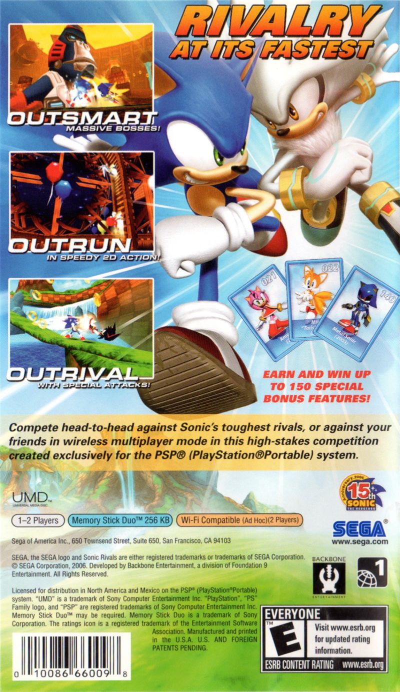 Sonic Rivals PSP - Video Game - Used - CaveGamers - Image 2