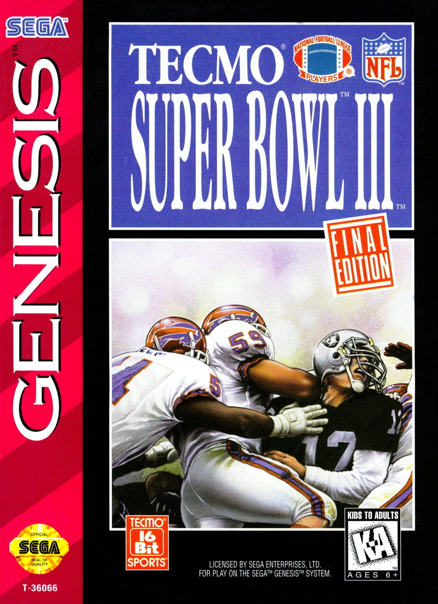 Tecmo Super Bowl III: Final Edition Genesis - Video Game - Used - CaveGamers
