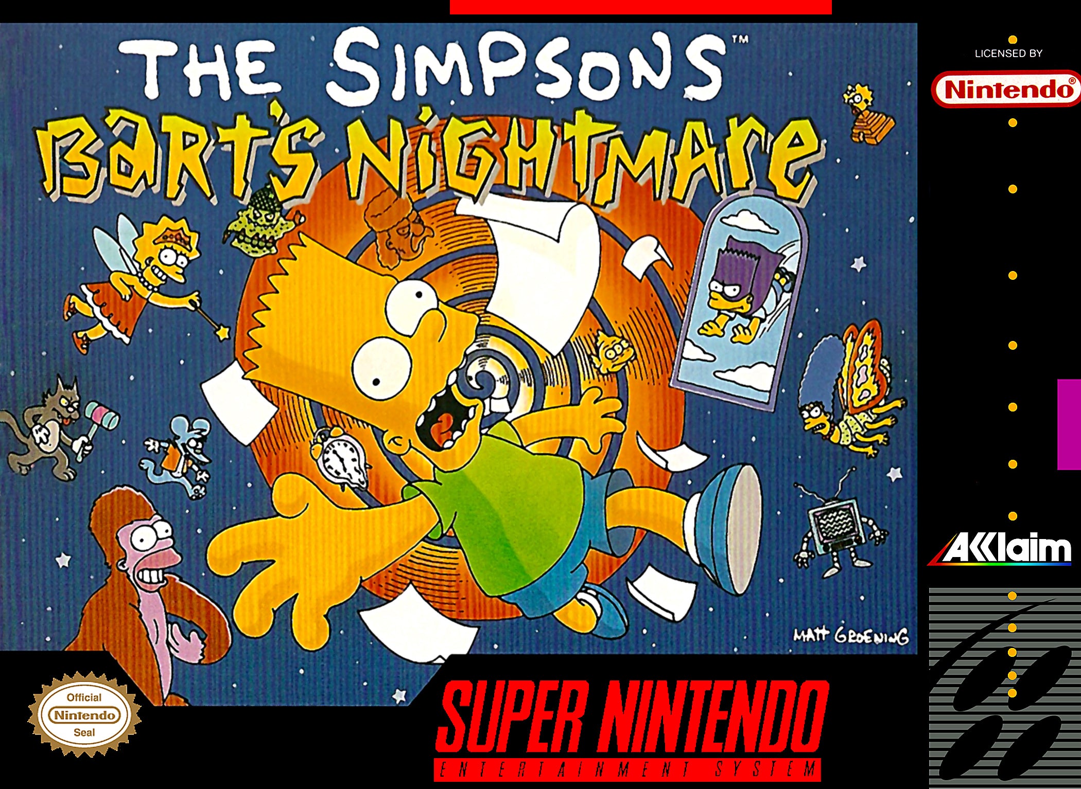 The Simpsons Bart's Nightmare SNES - Video Game - Used - CaveGamers