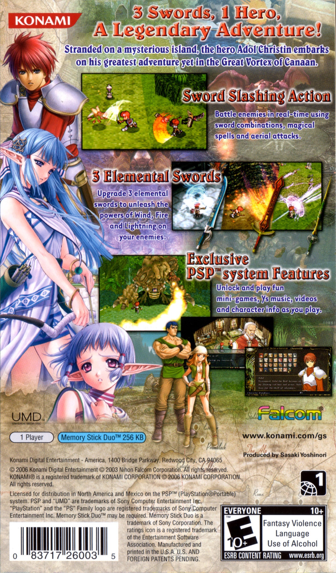 Ys The Ark of Napishtim PSP - Video Game - Used - CaveGamers - Image 2