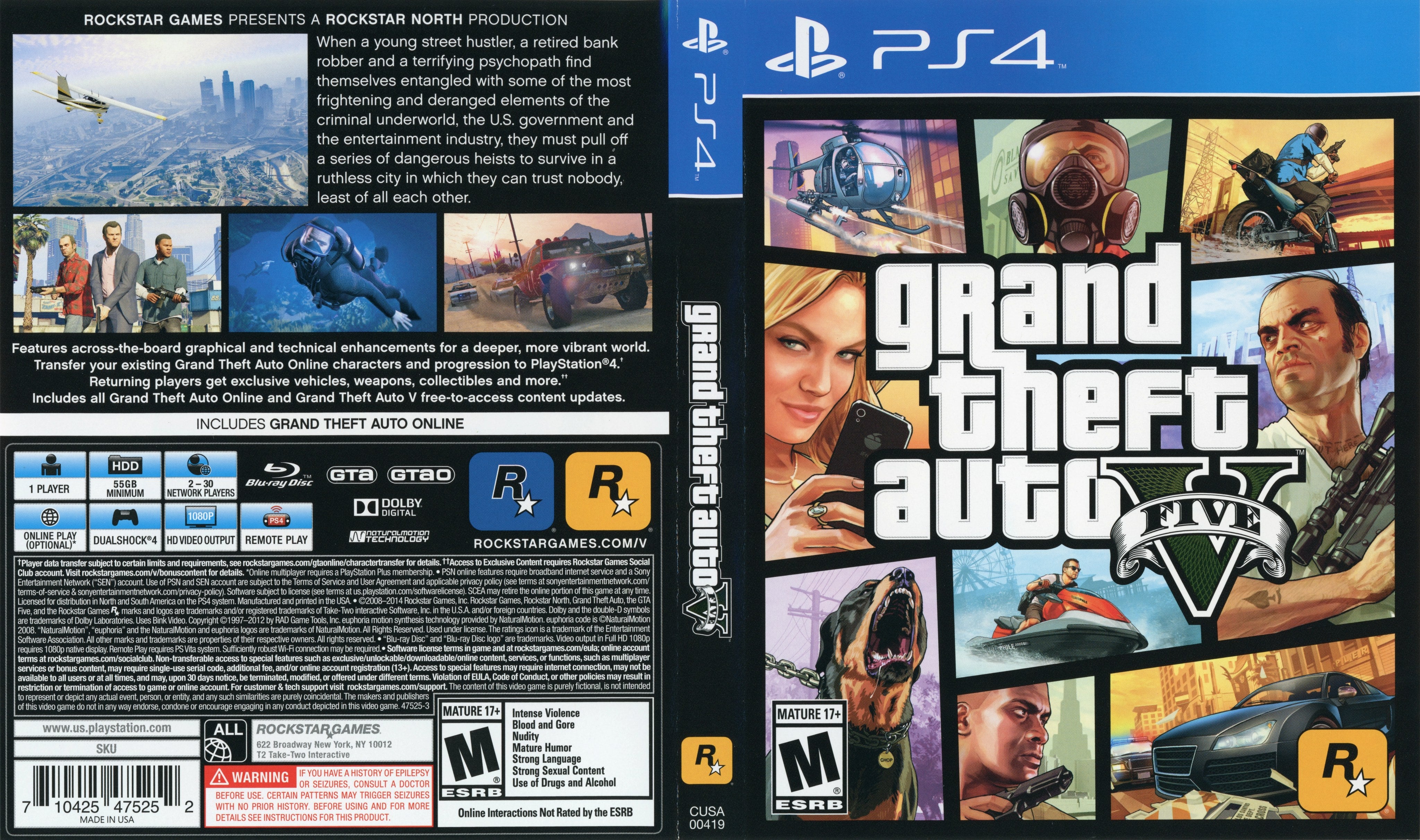 Grand Theft Auto V PS4 - Video Game - Used - CaveGamers - Image 4