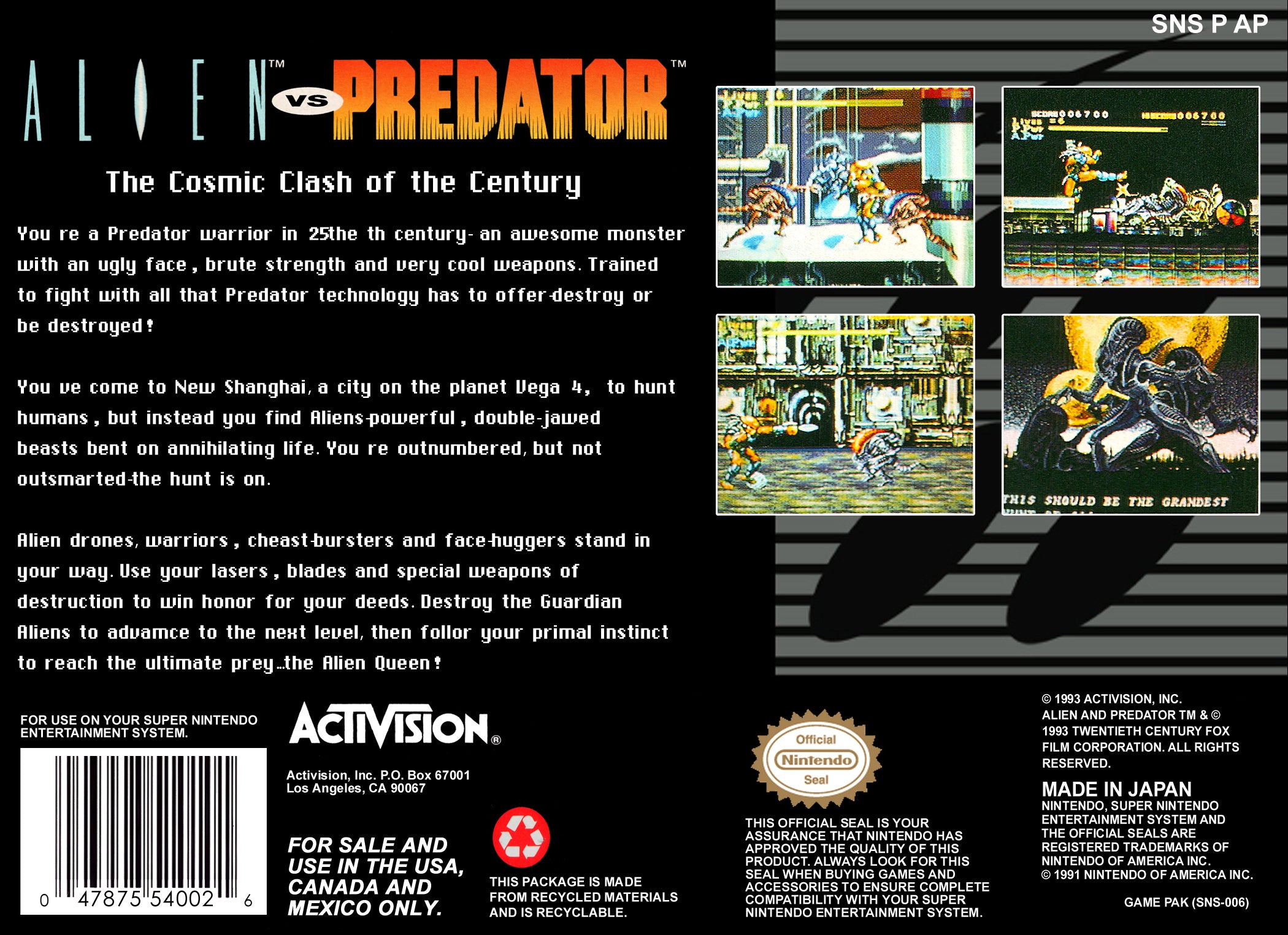 Alien vs Predator SNES - Video Game - Used - CaveGamers - Image 2