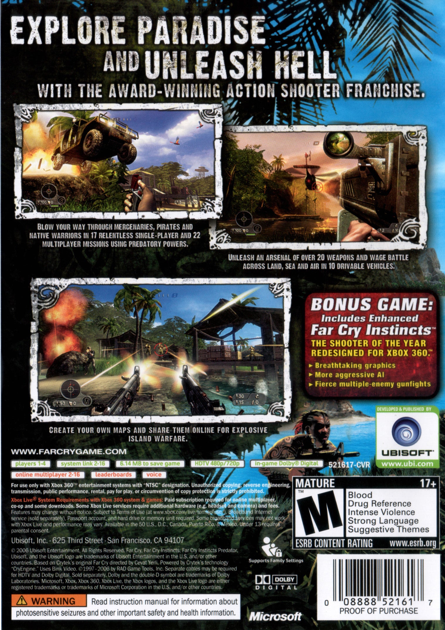 Far Cry Instincts Predator Xbox 360 - Video Game - Used - CaveGamers - Image 2