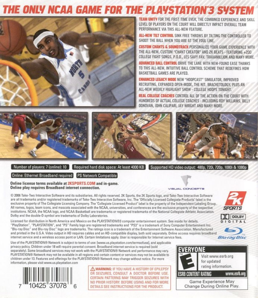 College Hoops 2K7 PS3 - Video Game - Used - CaveGamers - Image 2