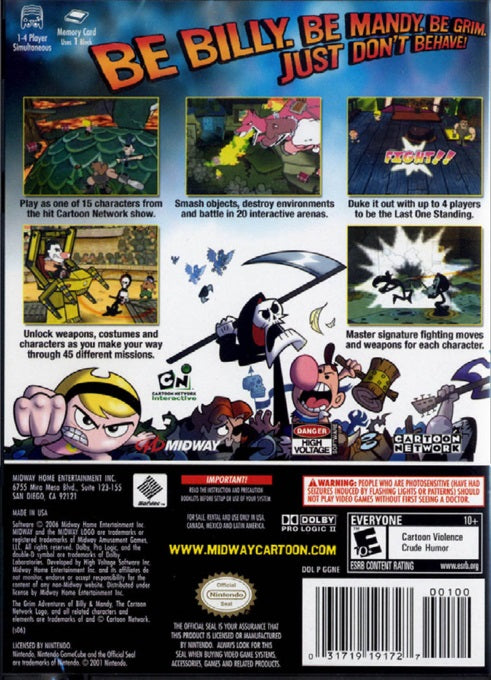 Grim Adventures of Billy & Mandy GameCube - Video Game - Used - CaveGamers - Image 2